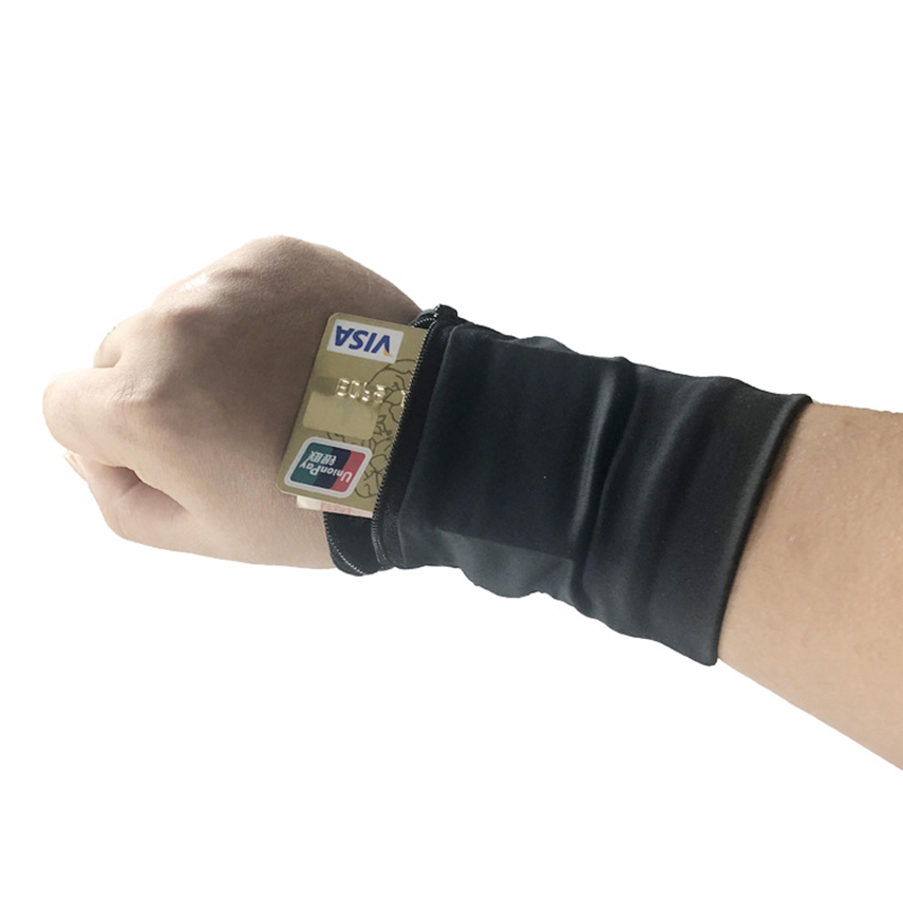 wrist support pocket wrist wallet pouch, portable sport armband for running & tennis