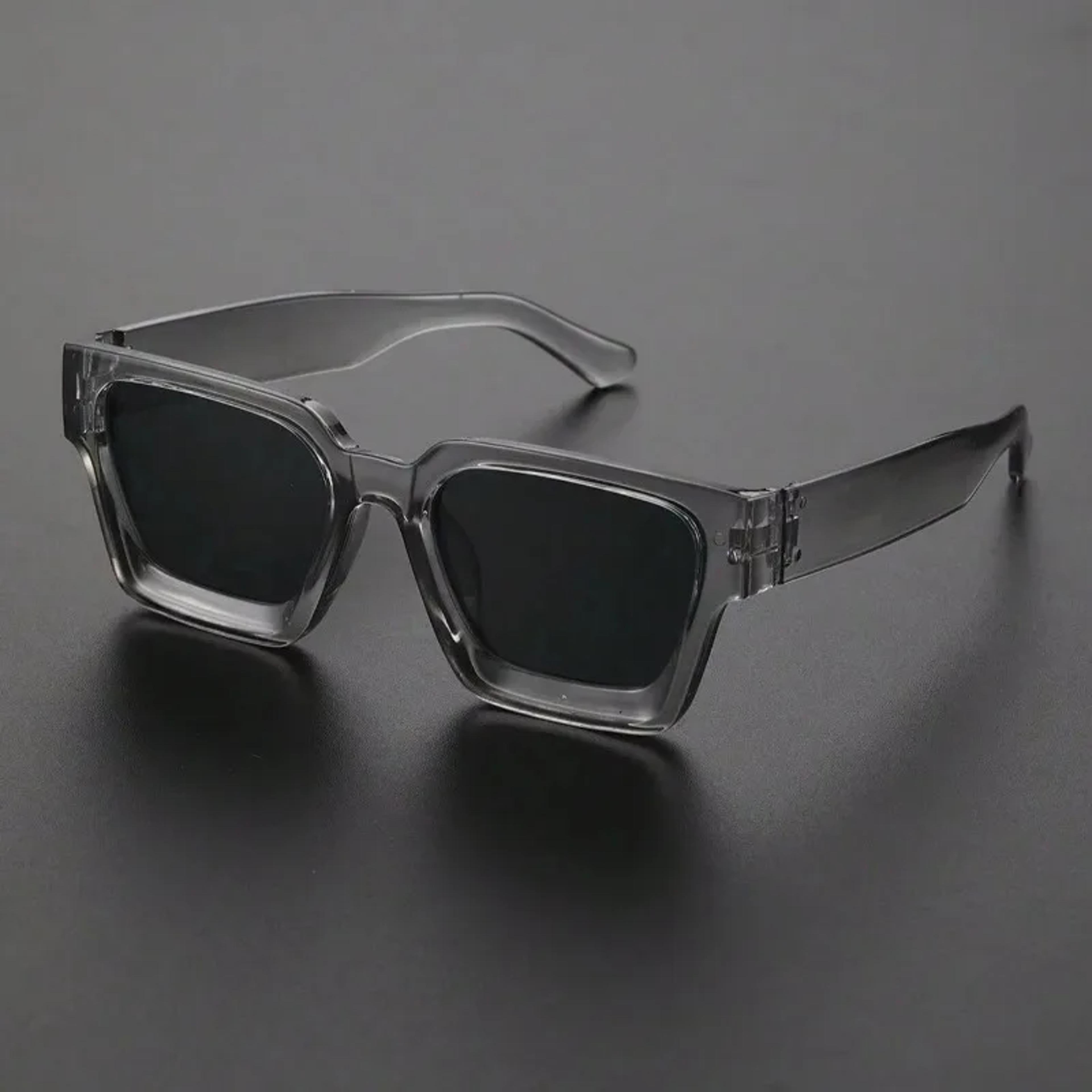 unisex square frame sunglasses – stylish plastic fashion sunglasses for street photography, beach trips & driving