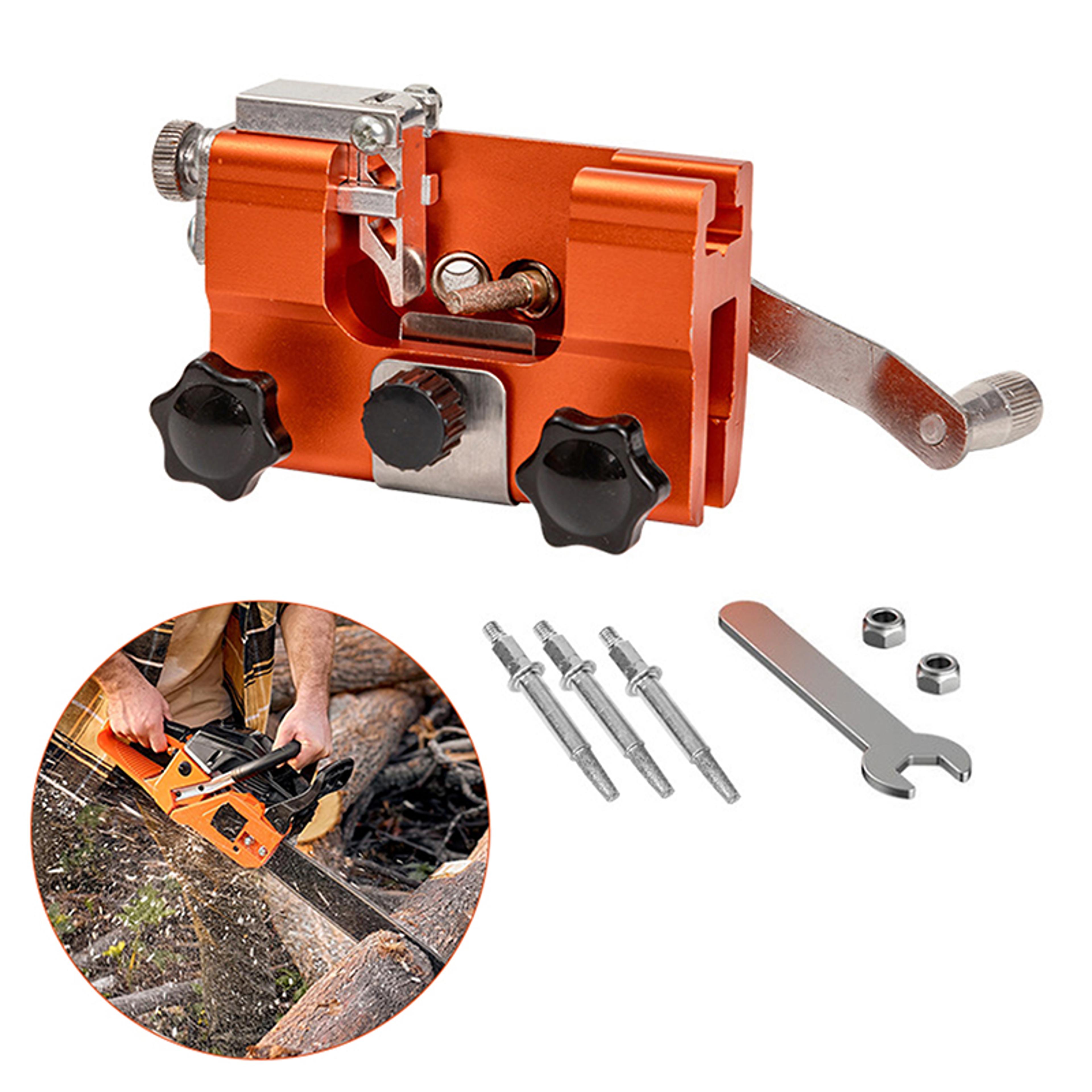 manual chain grinding tool, portable hand chainsaw sharpener for household use