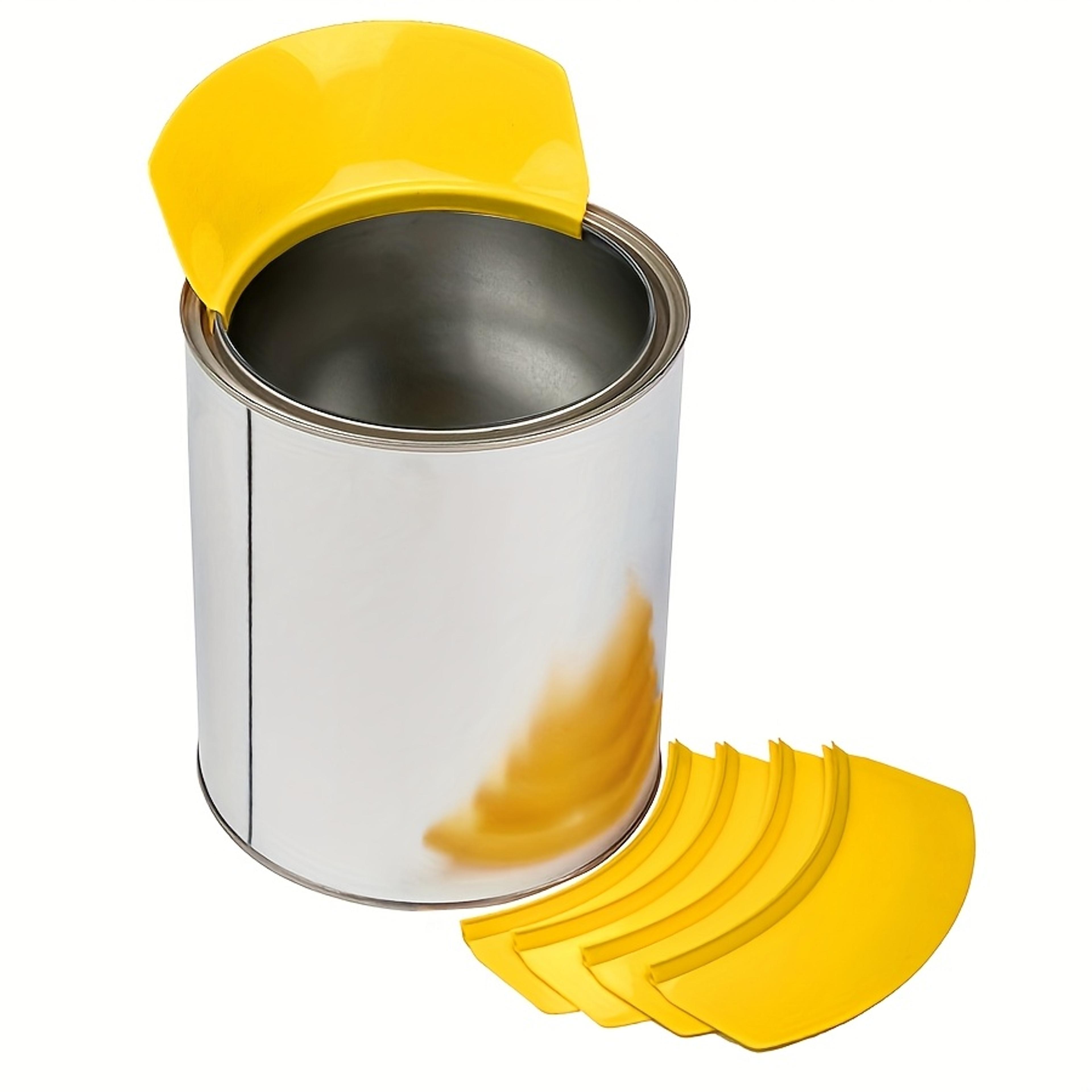 all-in-one paint can spout with brush holder and pouring attachment