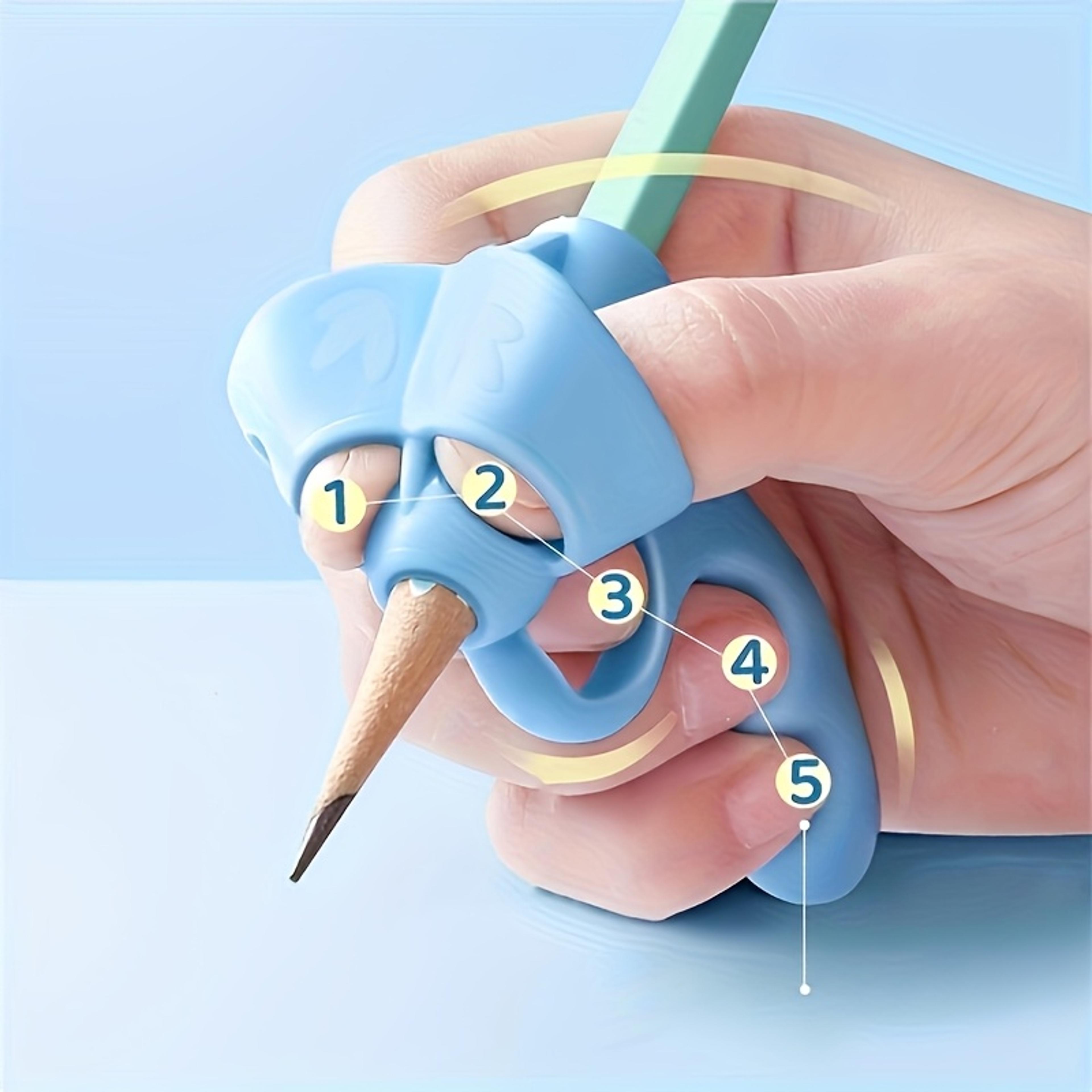 ergonomic silicone pen grip correctors – handwriting aid with soft rubber pencil holders for improved posture & error