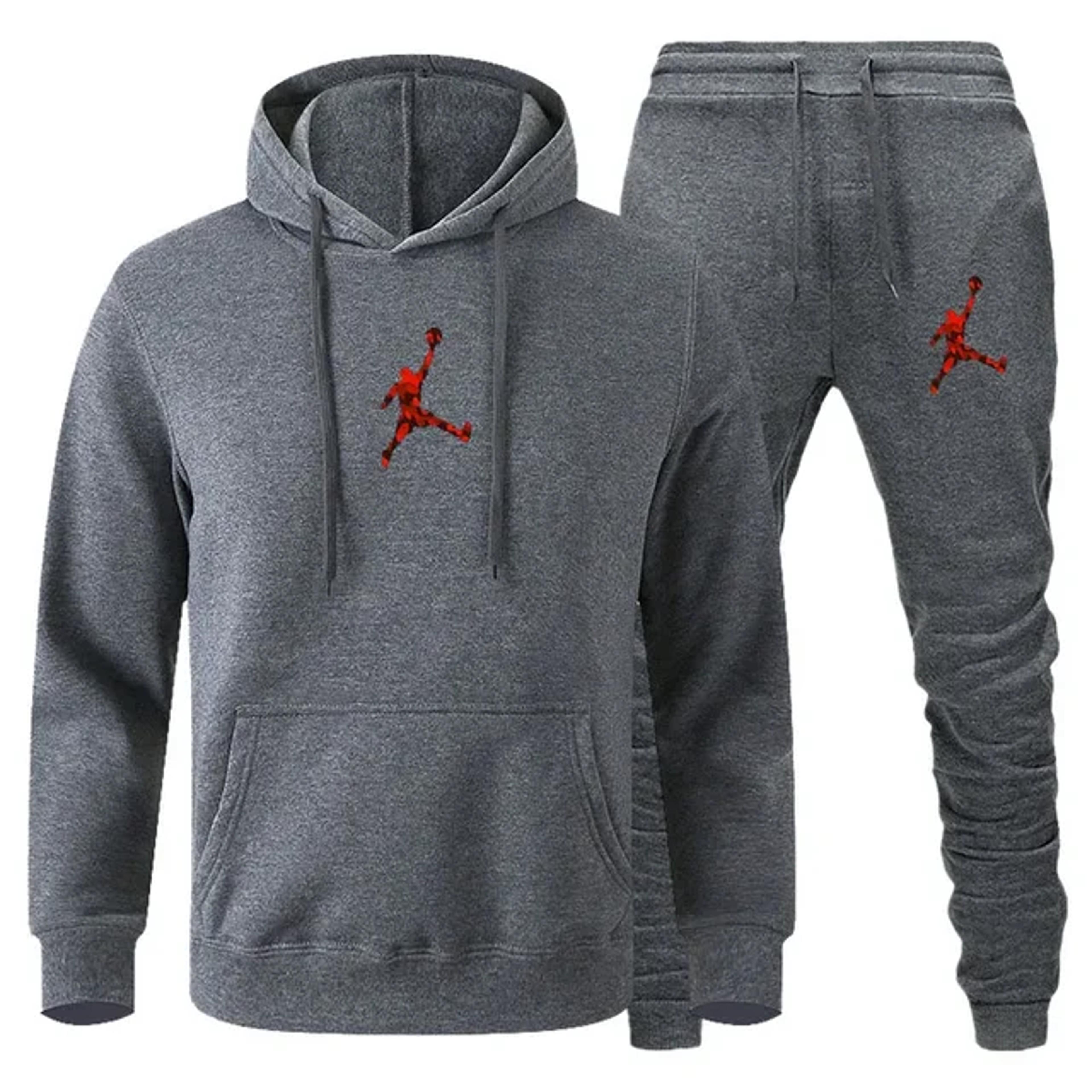 fashionable autumn winter men's jogging fitness set: long-sleeve sweatshirt & casual pants set