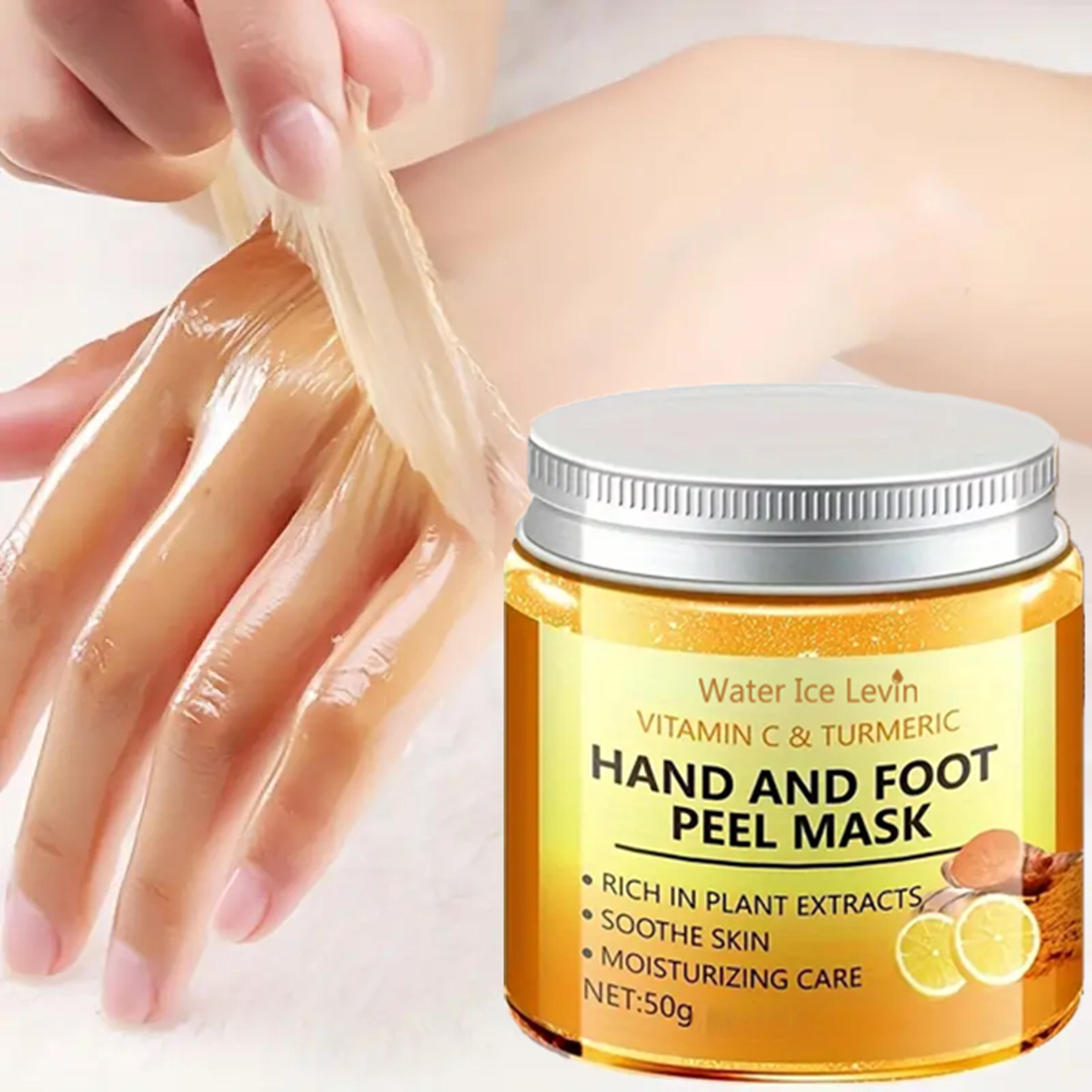 vitamin c & turmeric hand wax mask for smooth, radiant skin