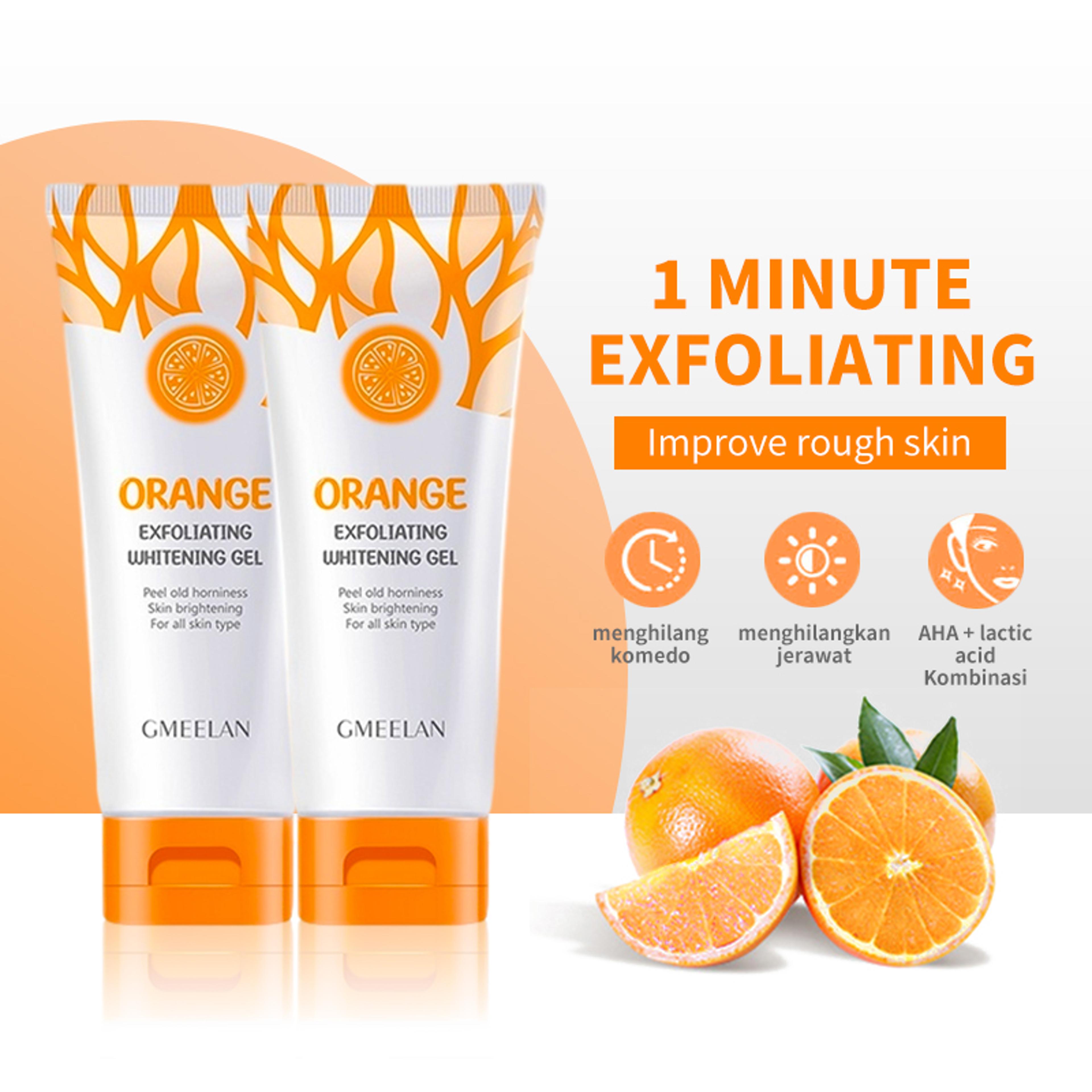 orange exfoliating gel dead skin spot remover & skin brightening peeling
