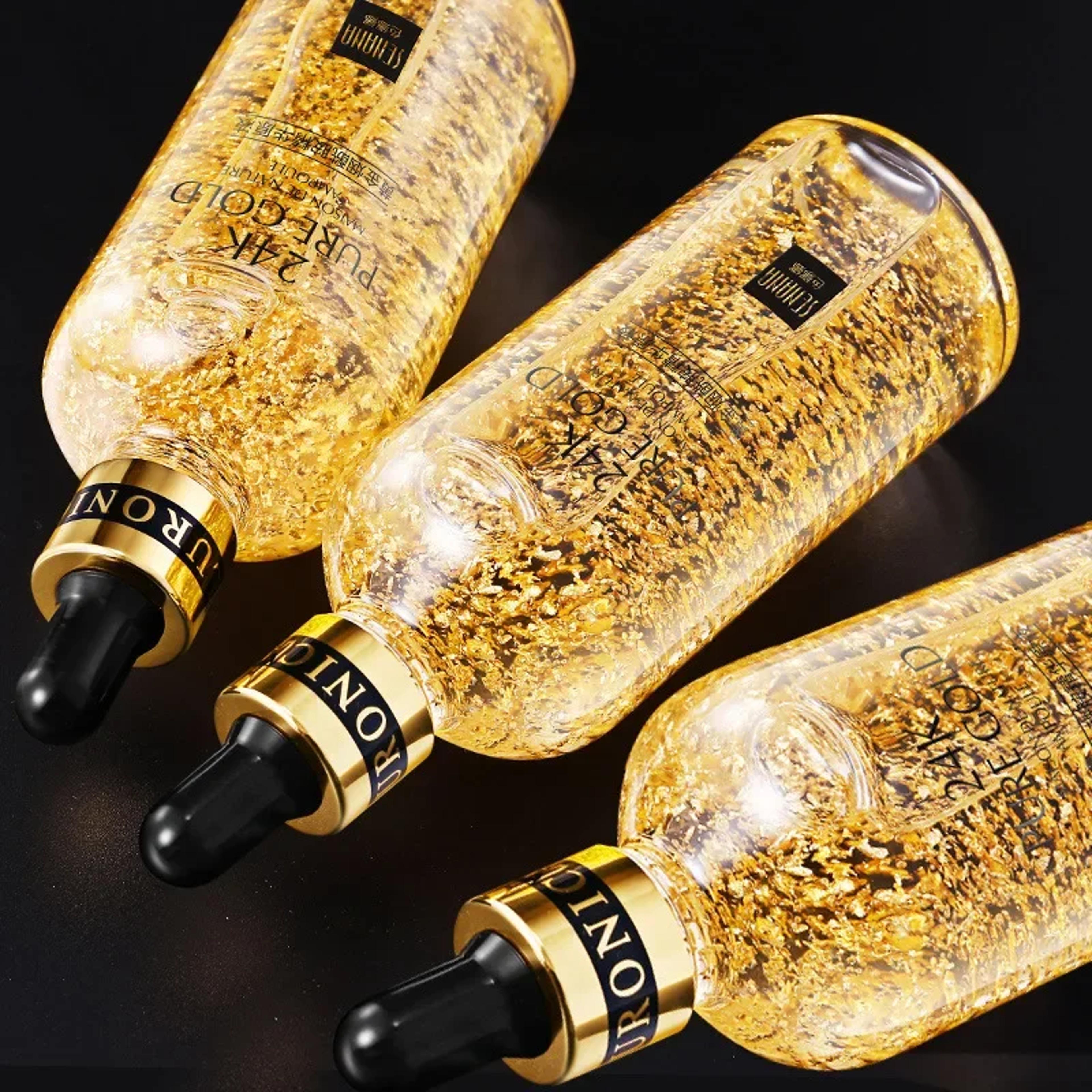 gold hyaluronic acid facial serum – moisturizing, pore-reducing & skin firming