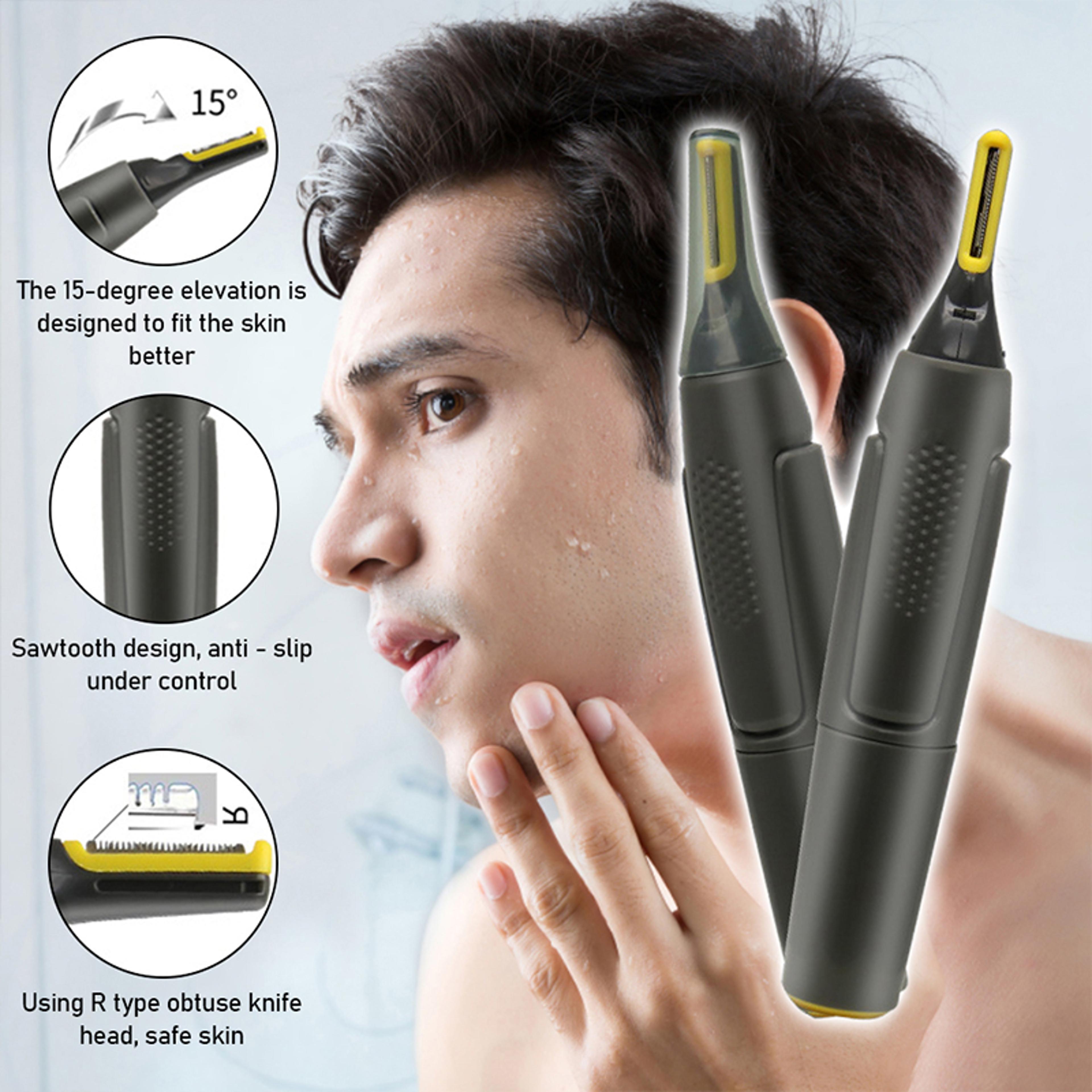 ultra thin precision nose & ear trimmer for men, waterproof & safe electric shaver