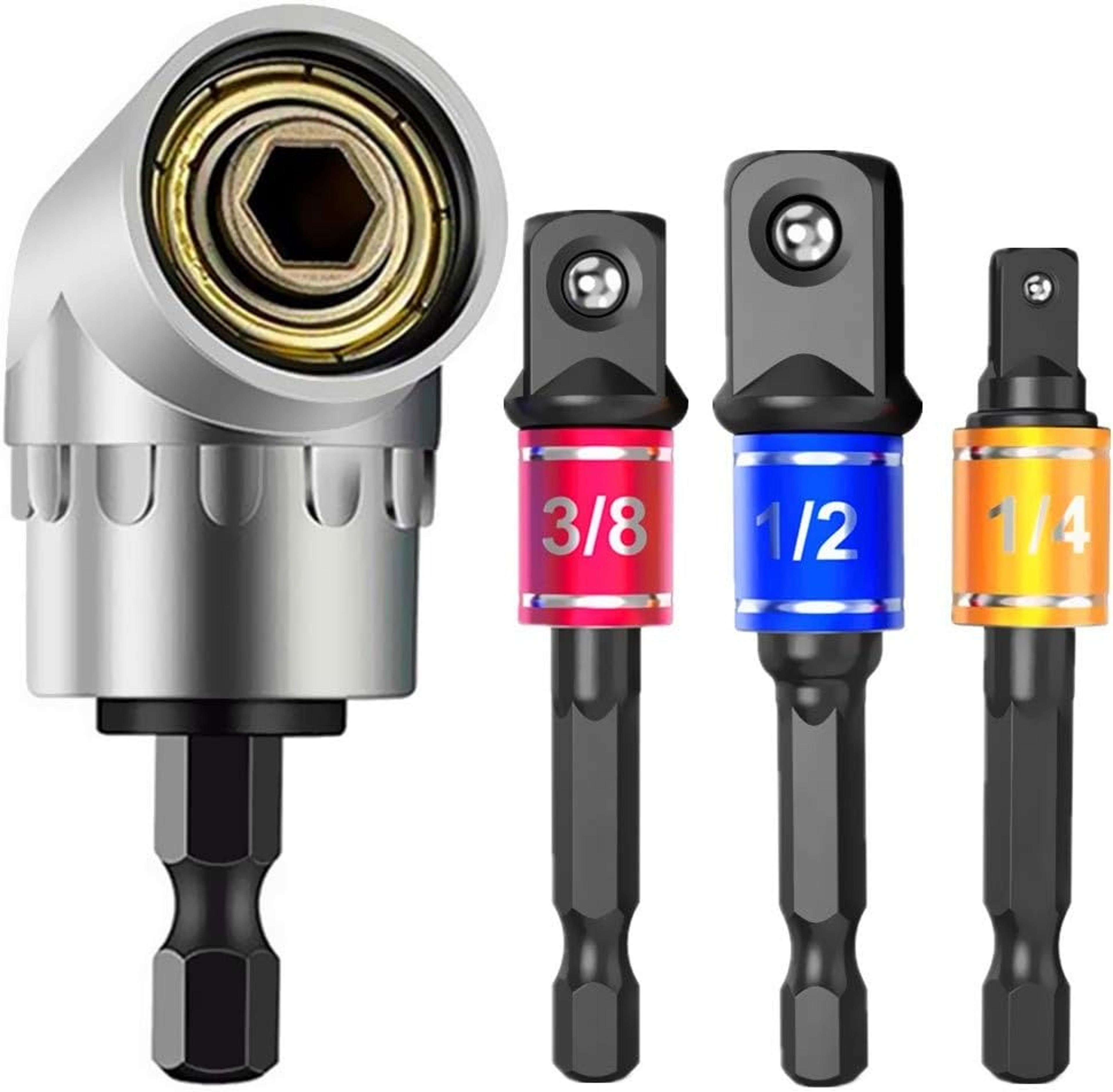 degree angle drill adapter impact grade right angle drill attachment driver extension tool