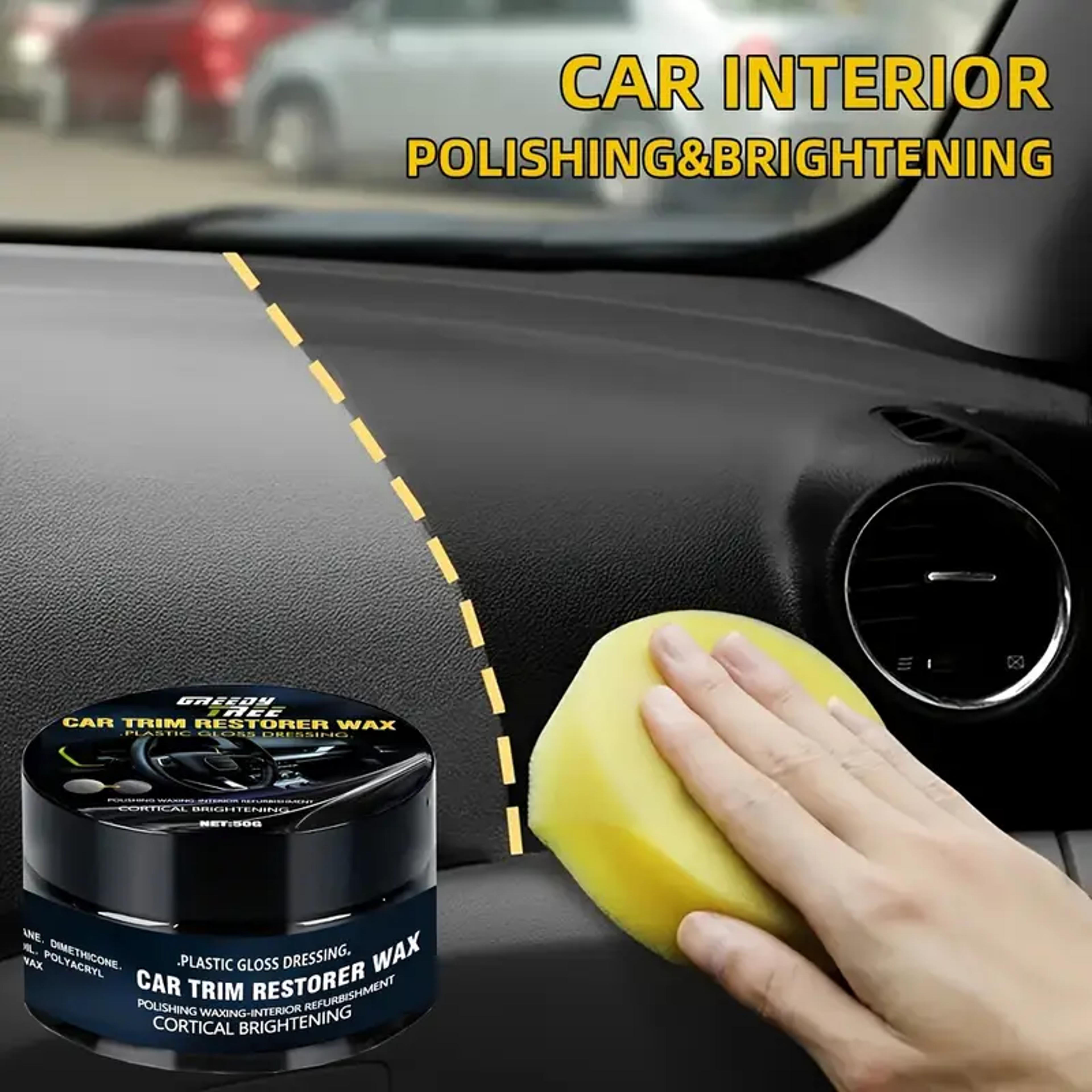 crystal clear car plastic repair agent interior & panel renewal coating wax for polishing & restoration