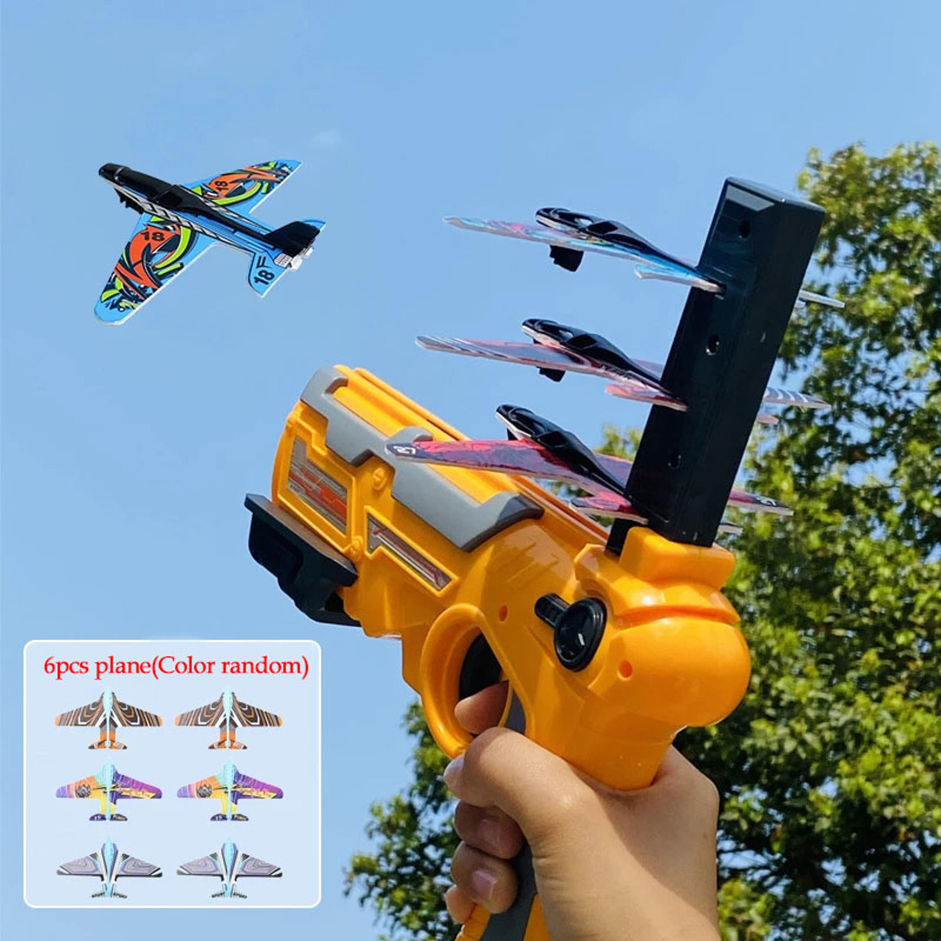 airplane launcher bubble catapult toy set with 6 planes fun kids shooting game gift