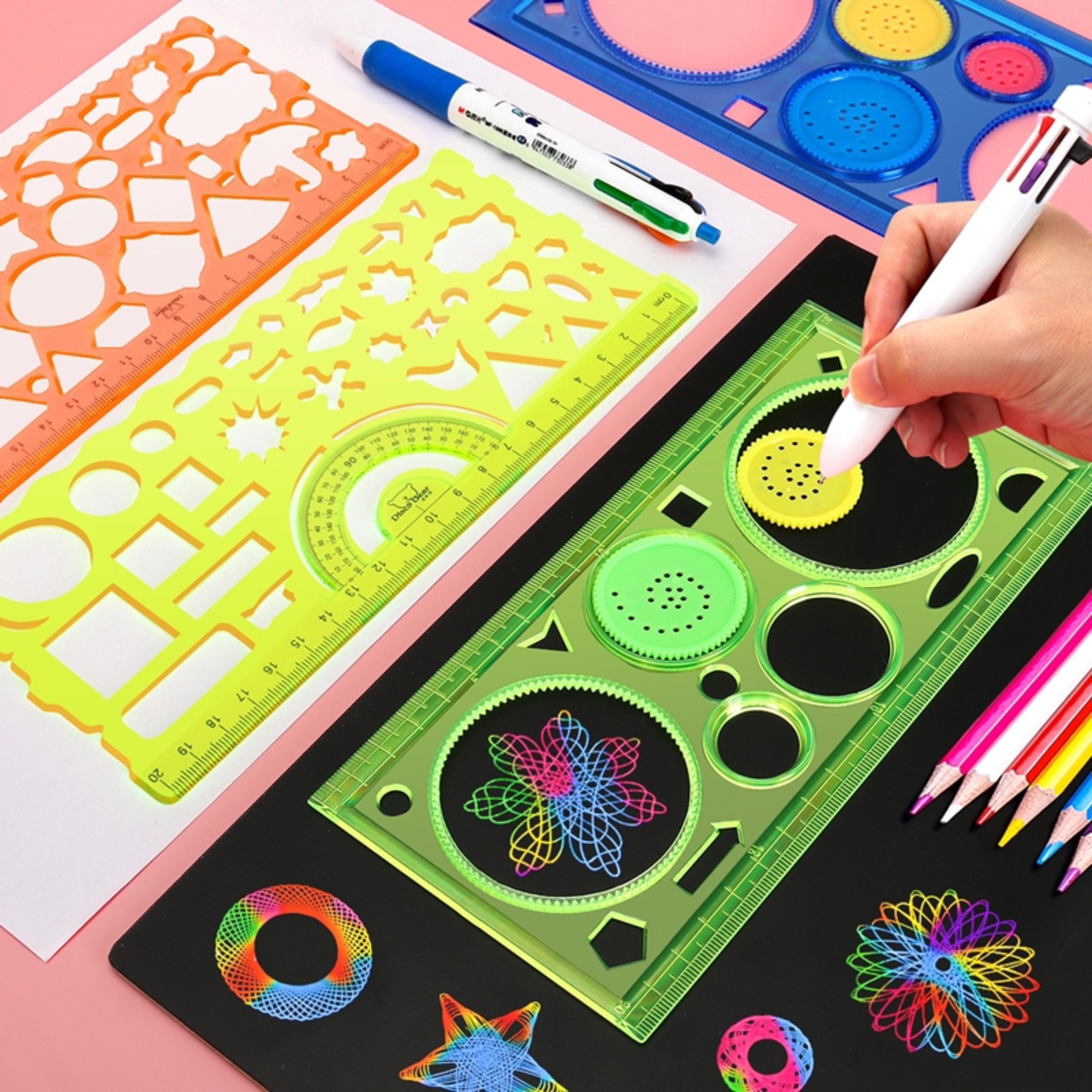 geometry spirograph drawing set creative art stencils & educational drawing templates for kids