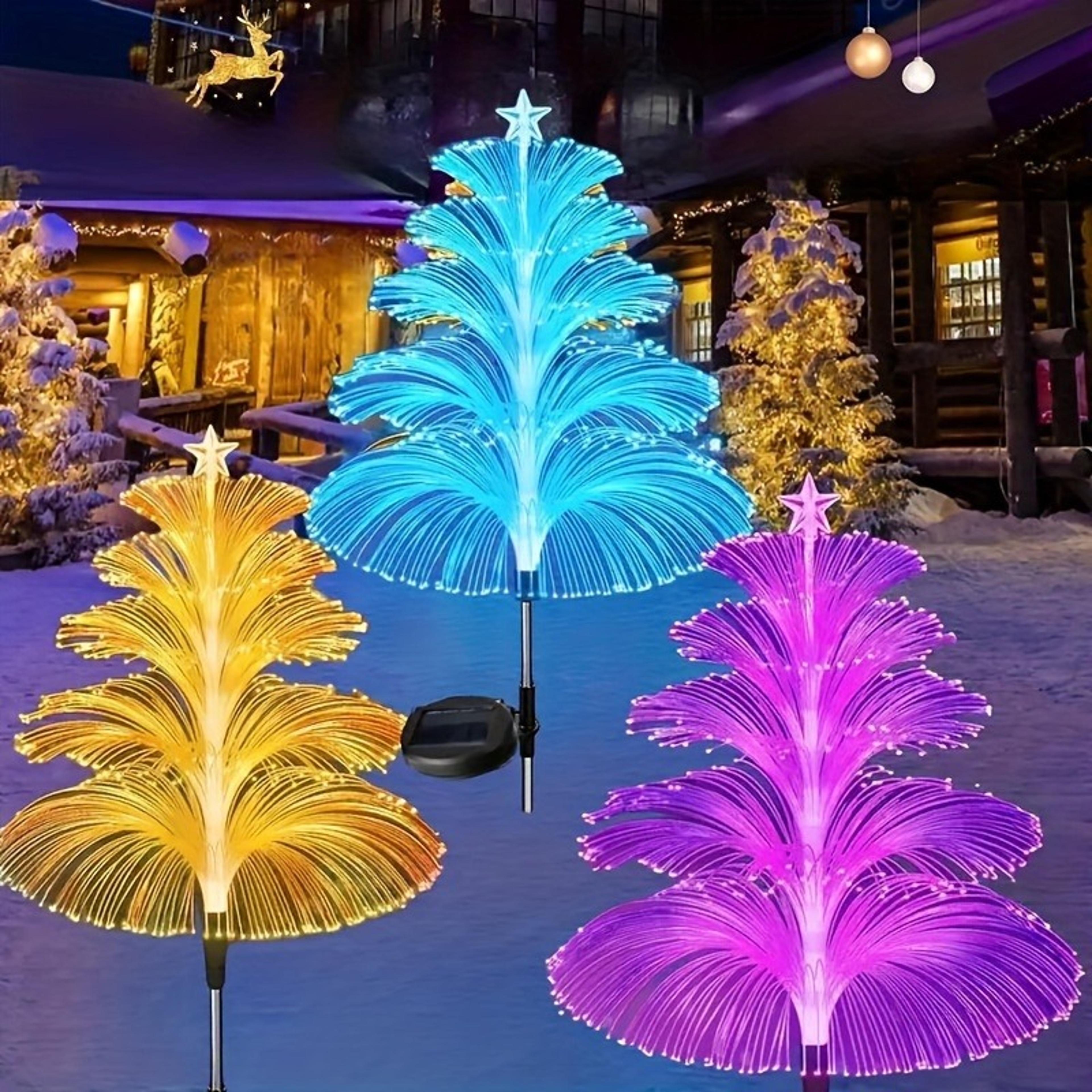 solar garden lights colors variable jellyfish stake for outdoor decoration