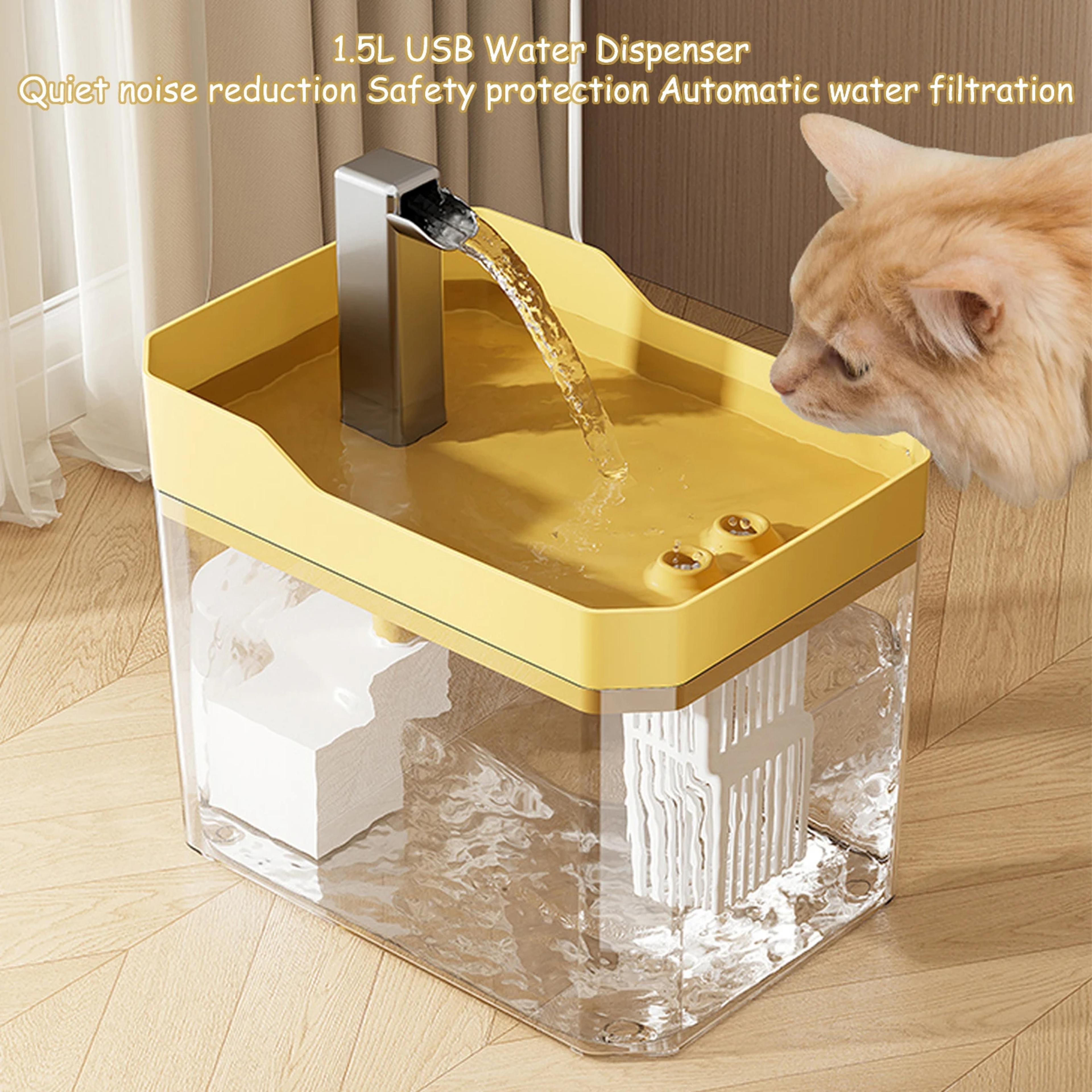 transparent cat water fountain with auto filter & usb pump – anti-dry burning, recirculating water dispenser for cats