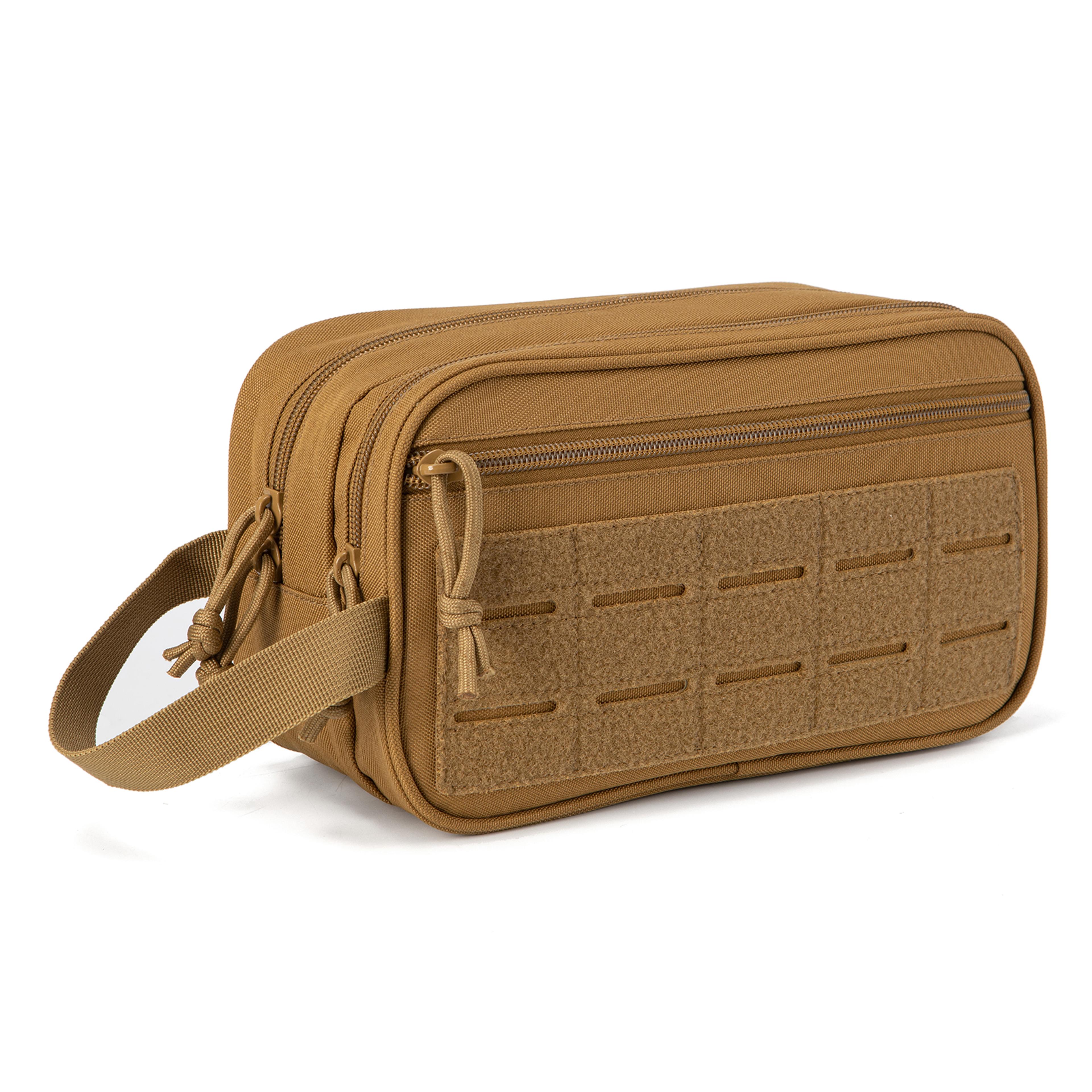 tactical toiletry bag for men and women multi-purpose travel kit with molle pouches and hanging design for easy