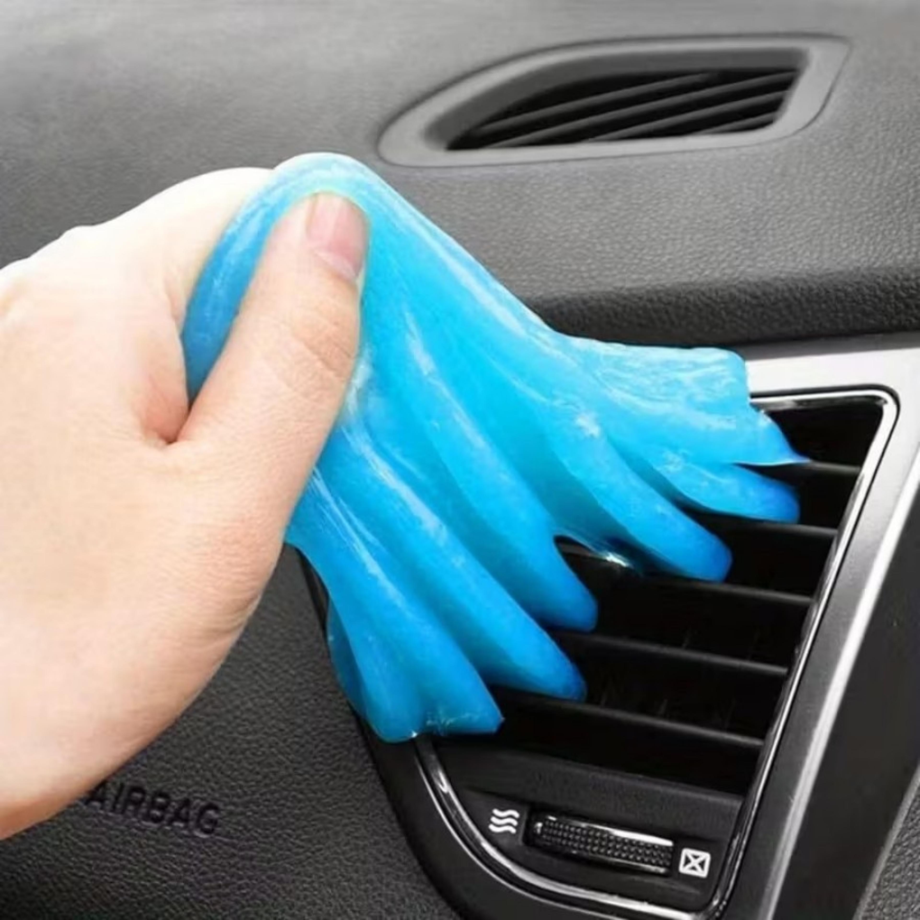 reusable cleaning gel slime for electronics, keyboards, car vents, & household crevices non-toxic, sticky dust