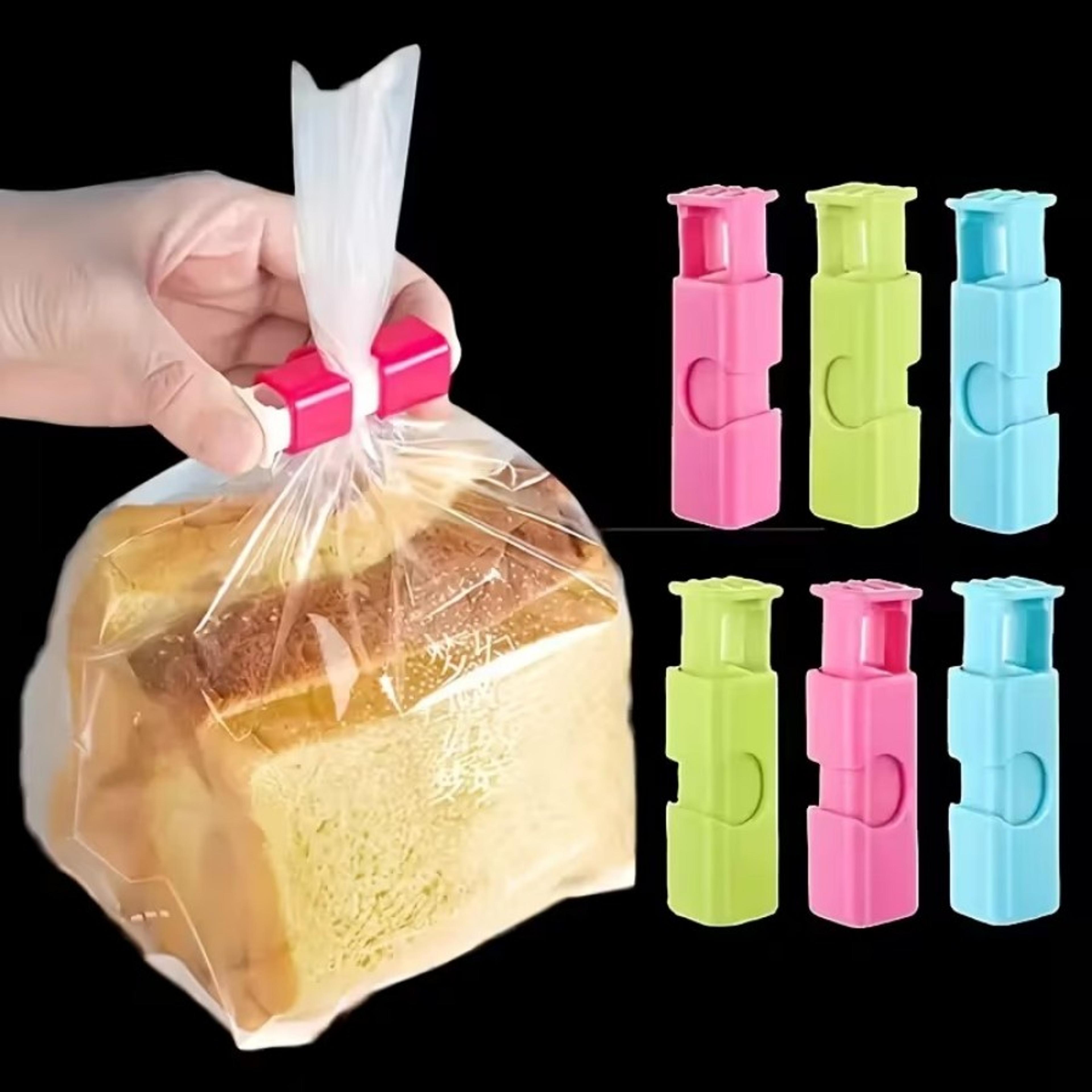 pack food bag clips airtight seal, non slip, reusable food grade pp clips for snacks, flour bags & kitchen storage