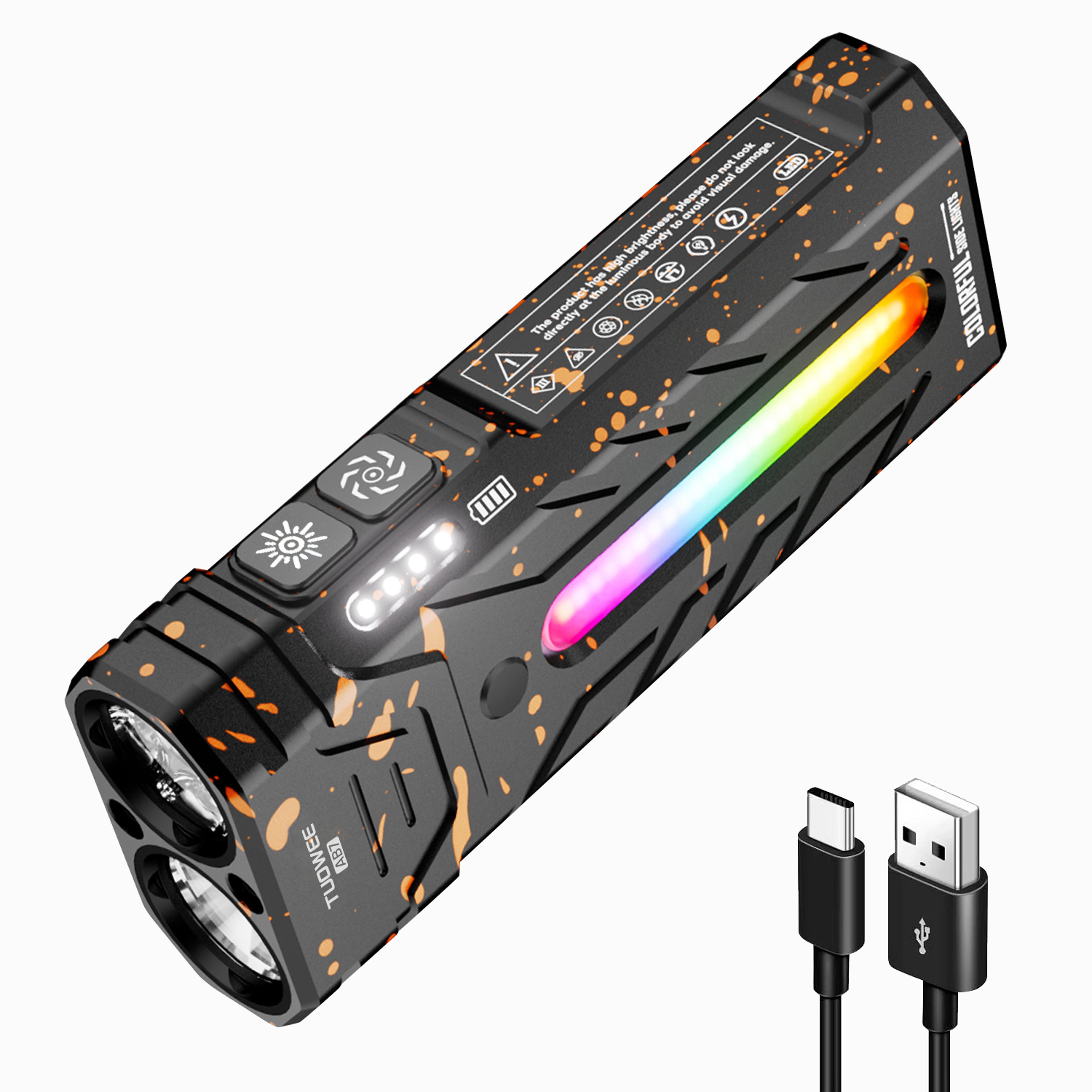 multi functional portable led flashlight with magnetic torch perfect for hiking and camping adventures