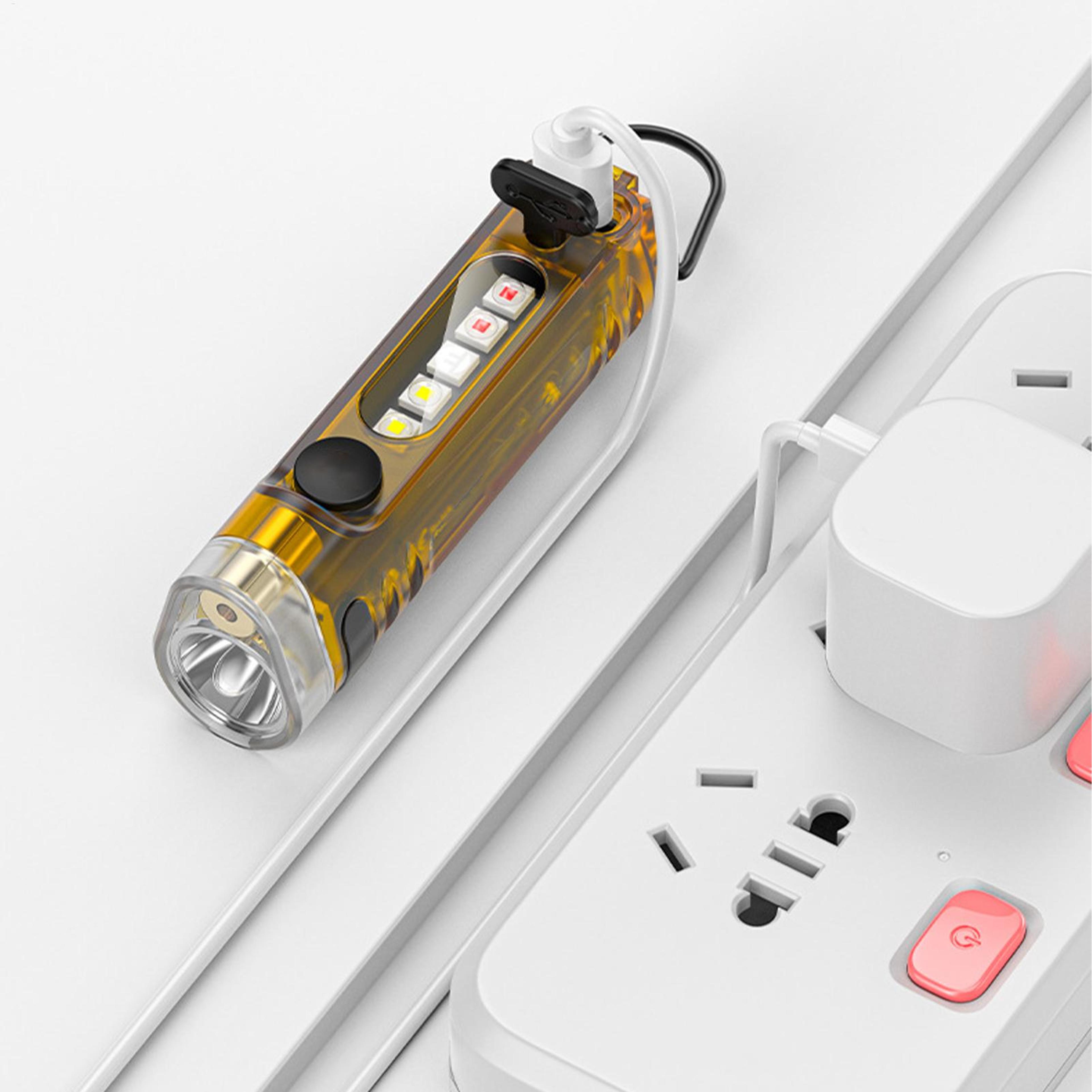 bright rechargeable keychain flashlight for walking, camping, and night work compact, portable, and ultra bright