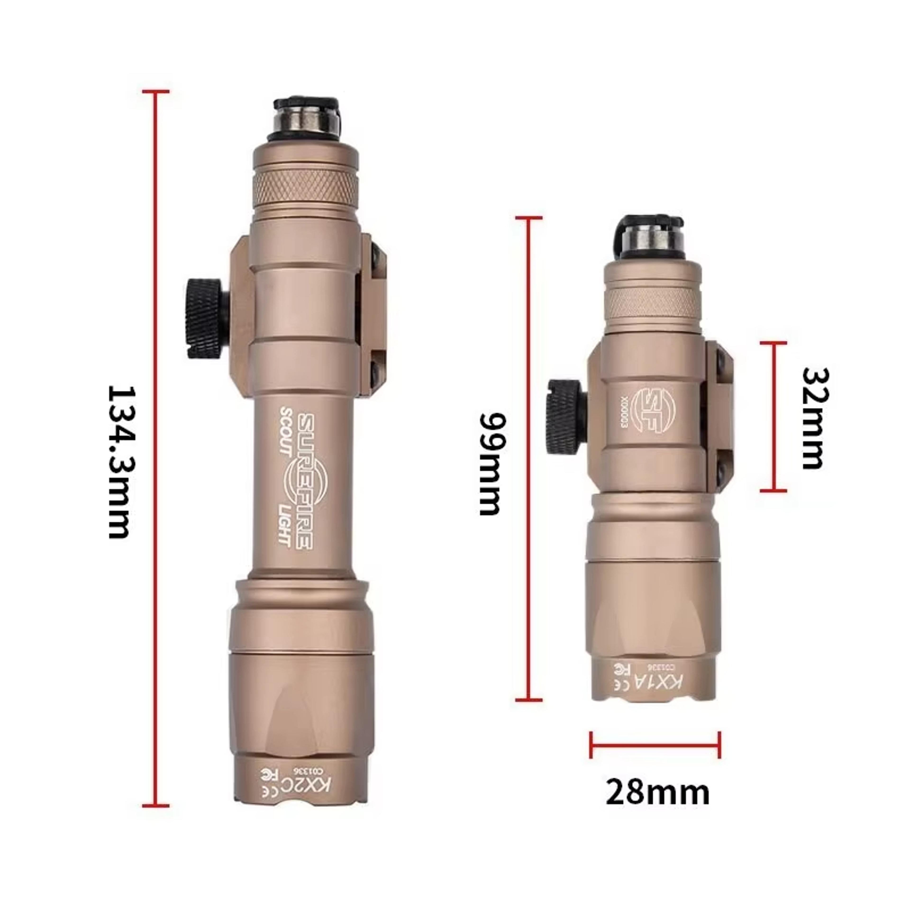 surefire led tactical flashlight picatinny rail compatible for outdoor hunting & airsoft accessory