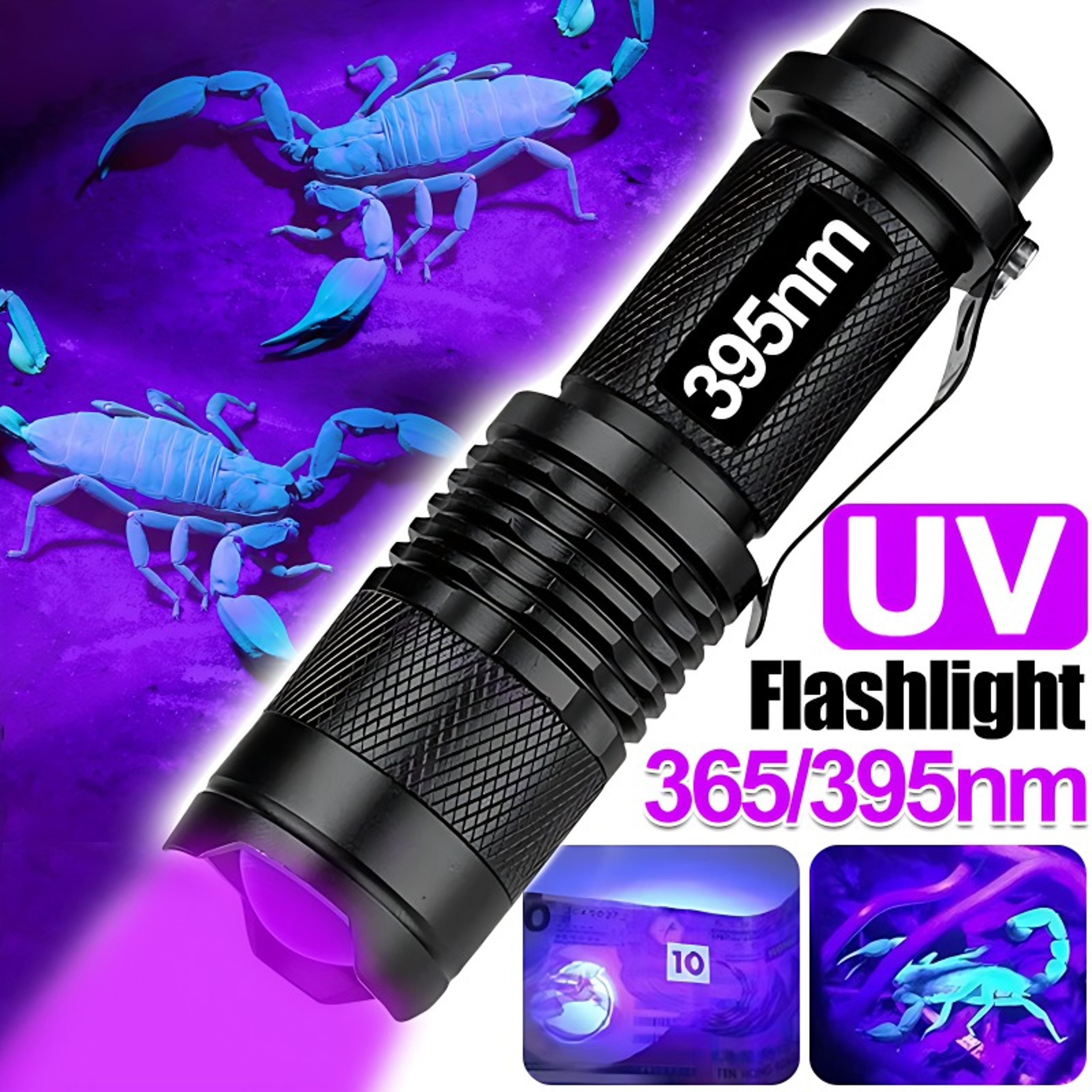 mini uv flashlight led ultraviolet torch pet urine stain detector & inspection lamp