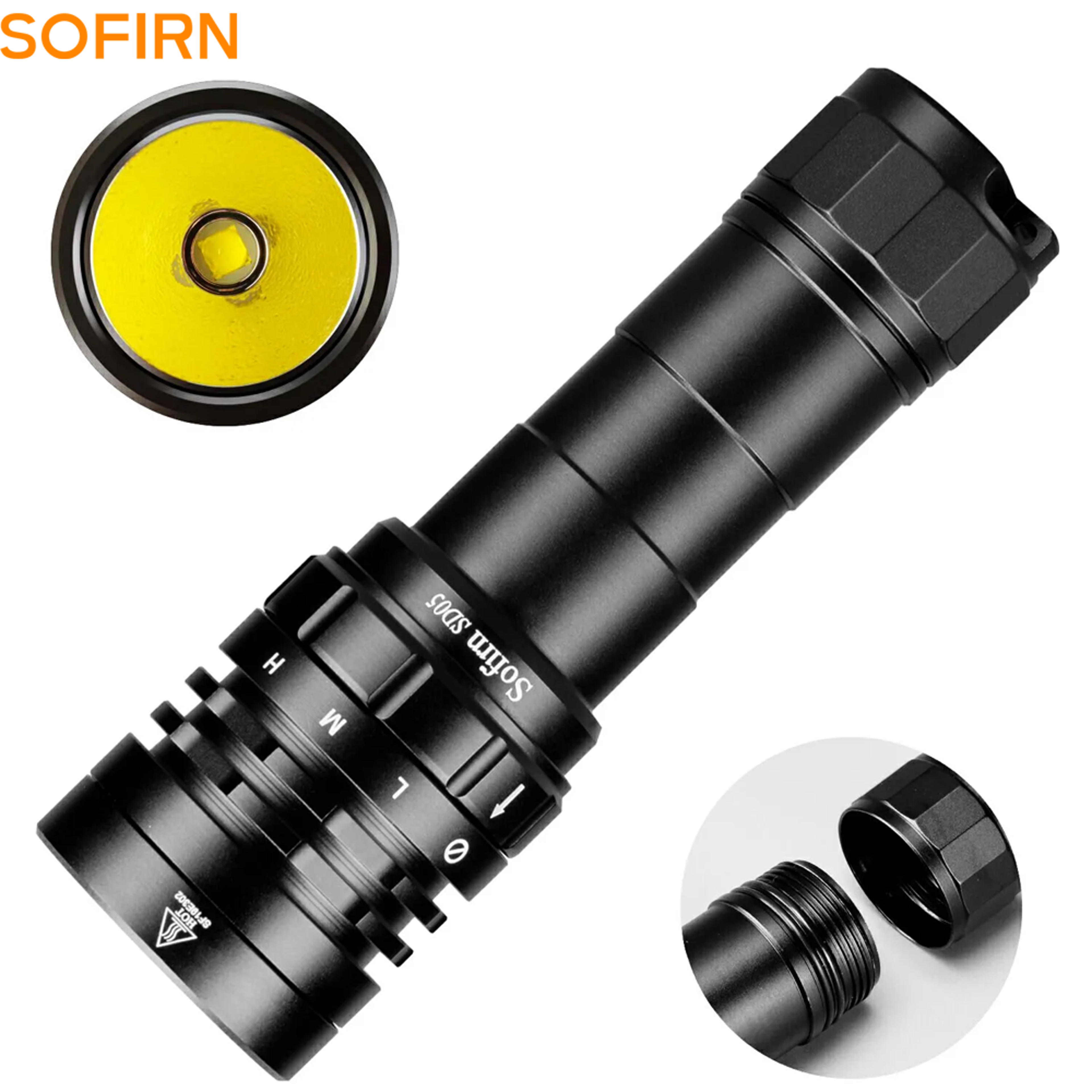 scuba diving light super bright flashlight with magnetic switch