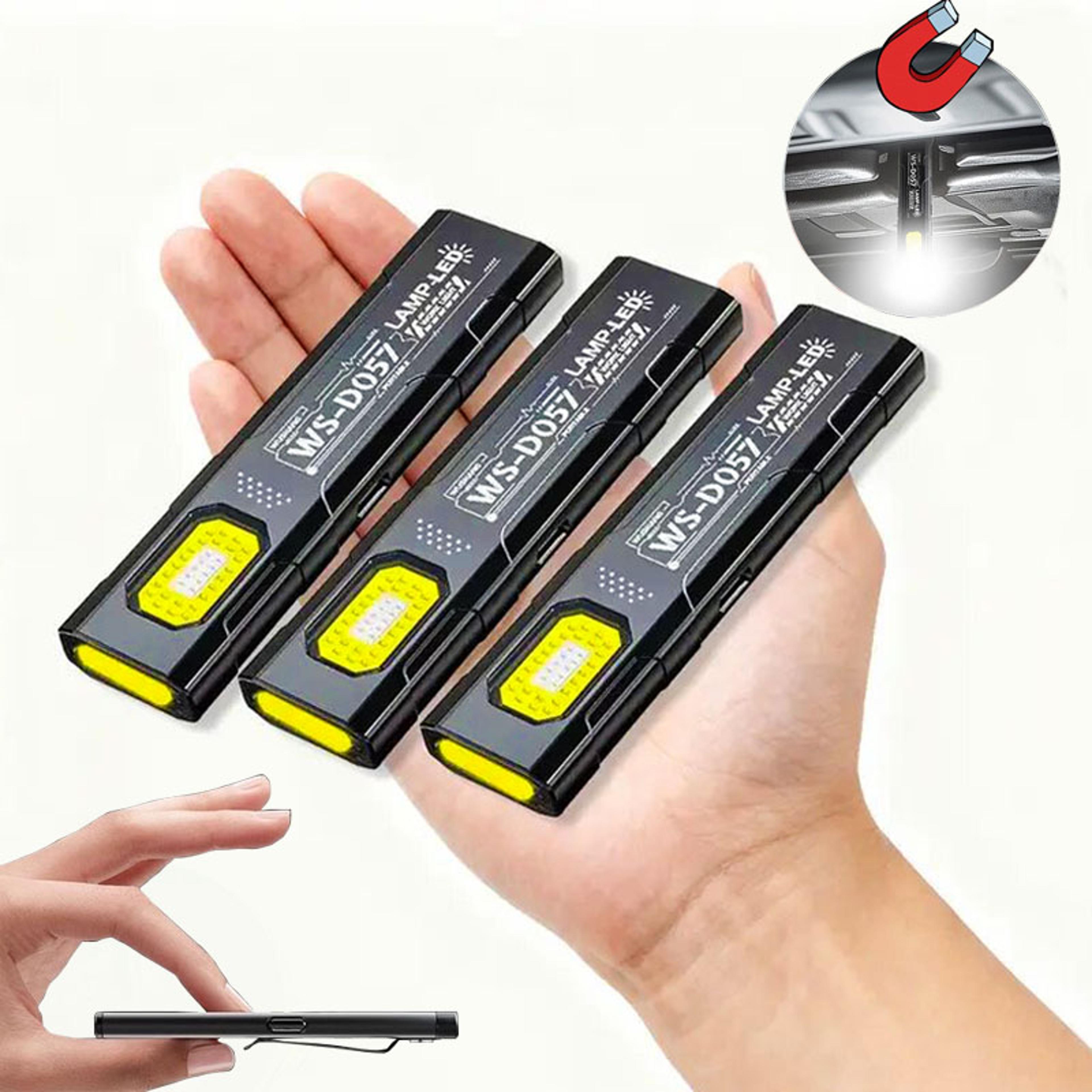 mini edc flashlight with cob tail magnet usb rechargeable lantern for camping & emergency