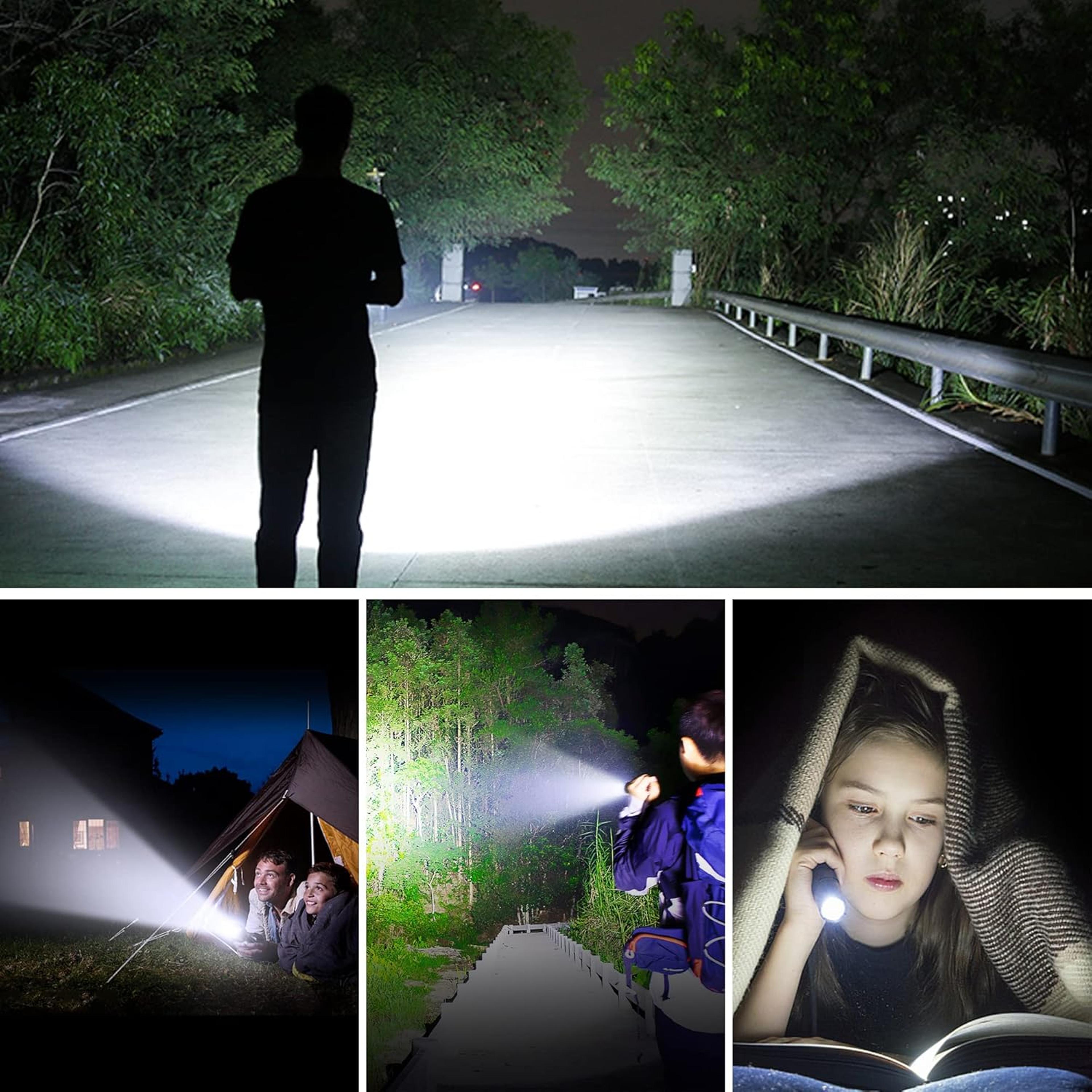 high power rechargeable flashlight | waterproof zoomable torch light with storage box