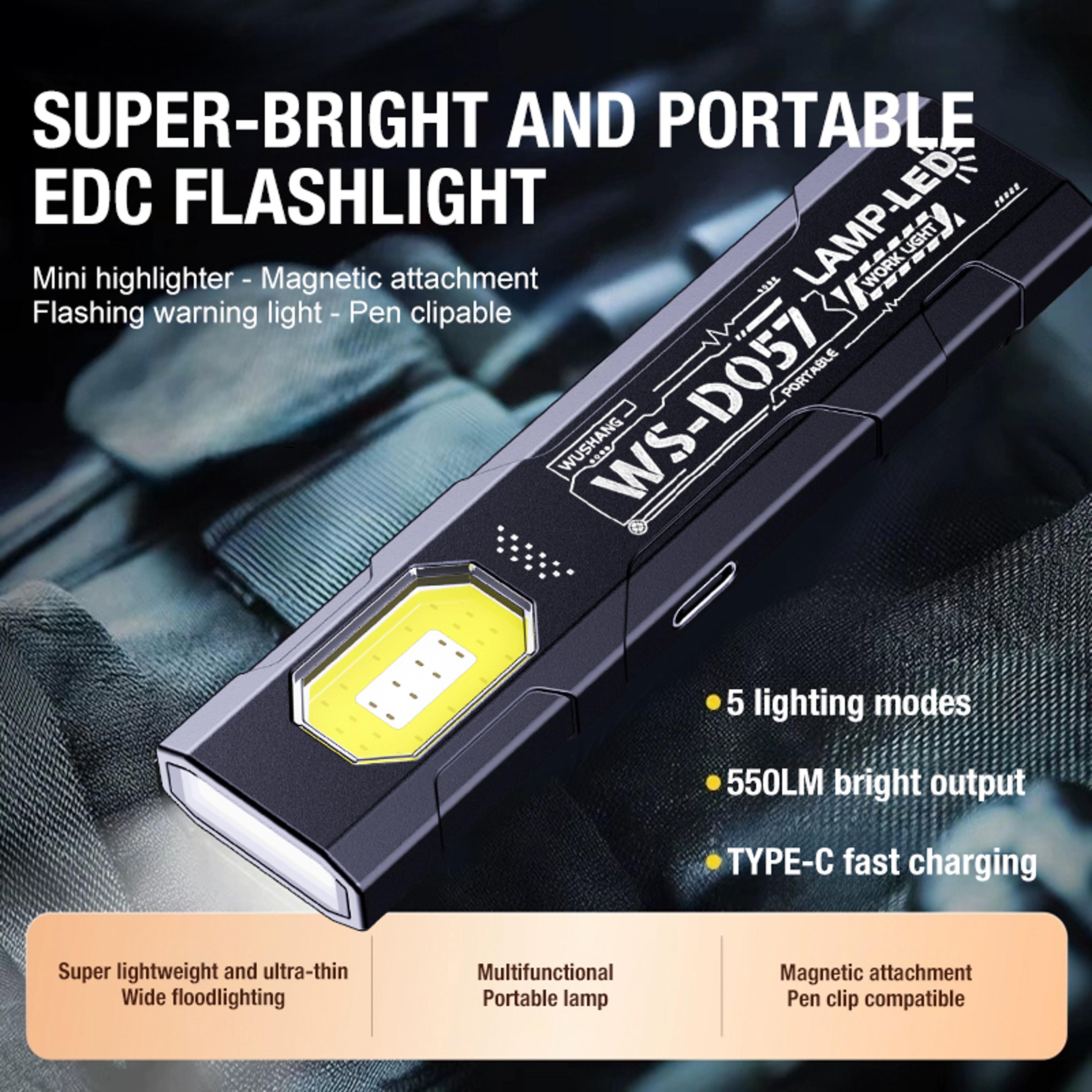 led keychain flashlight rechargeable portable mini torch with magnet for emergency compact pocket lantern & work