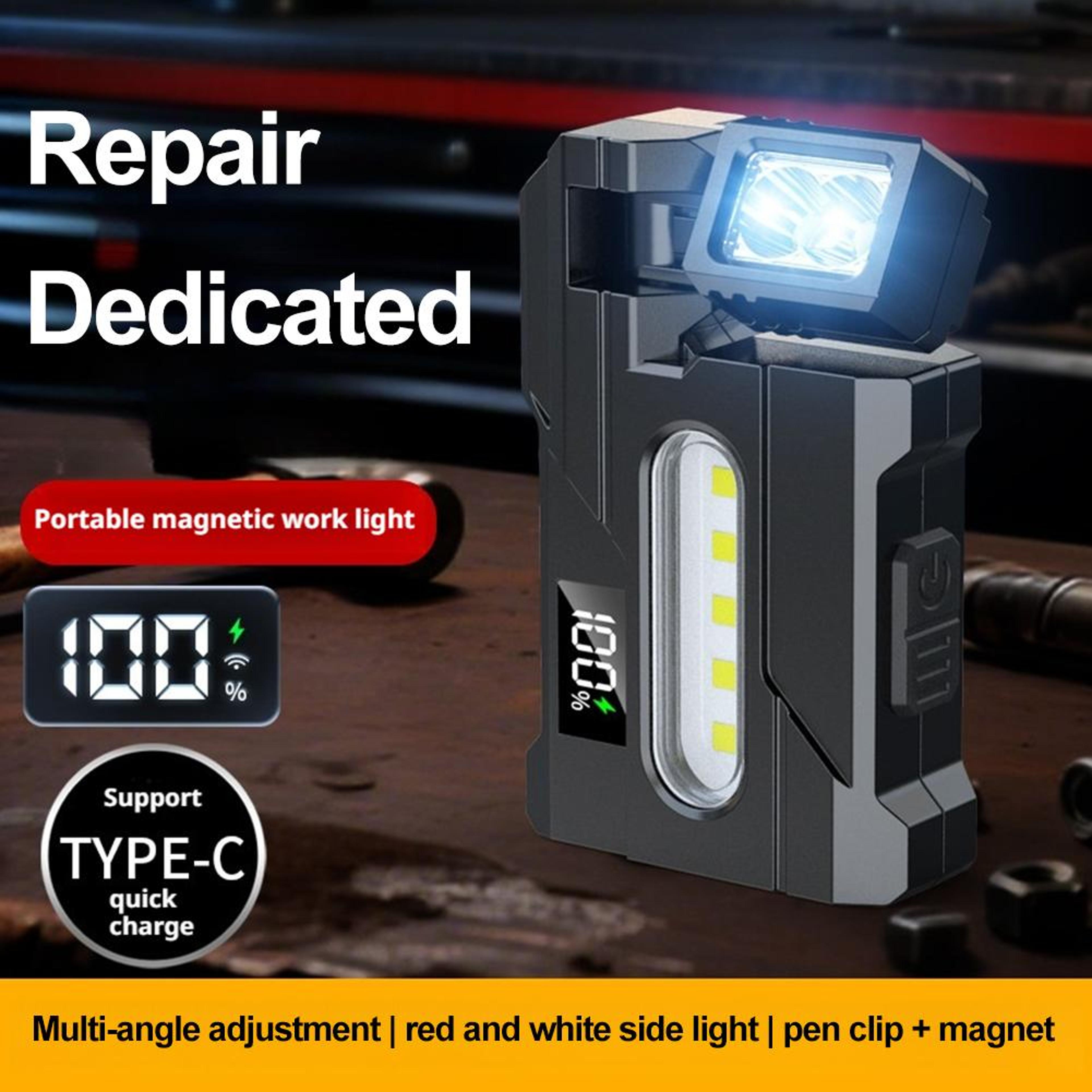 outdoor adjustable angle flashlight lumens cob led zoomable work light usb rechargeable torch for camping hiking