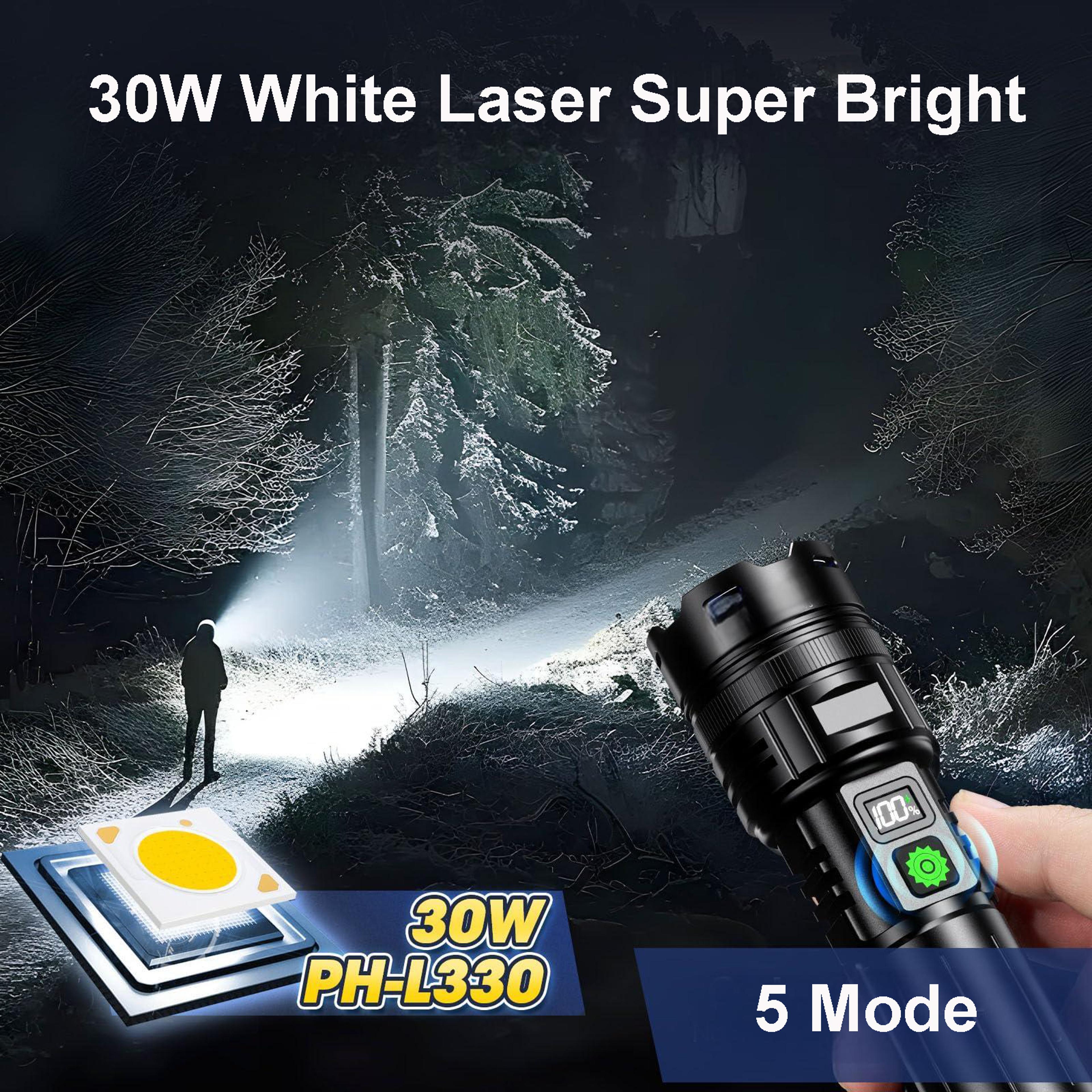 ultra bright lumen led flashlight rechargeable, portable, usb c torch for outdoor & emergency use