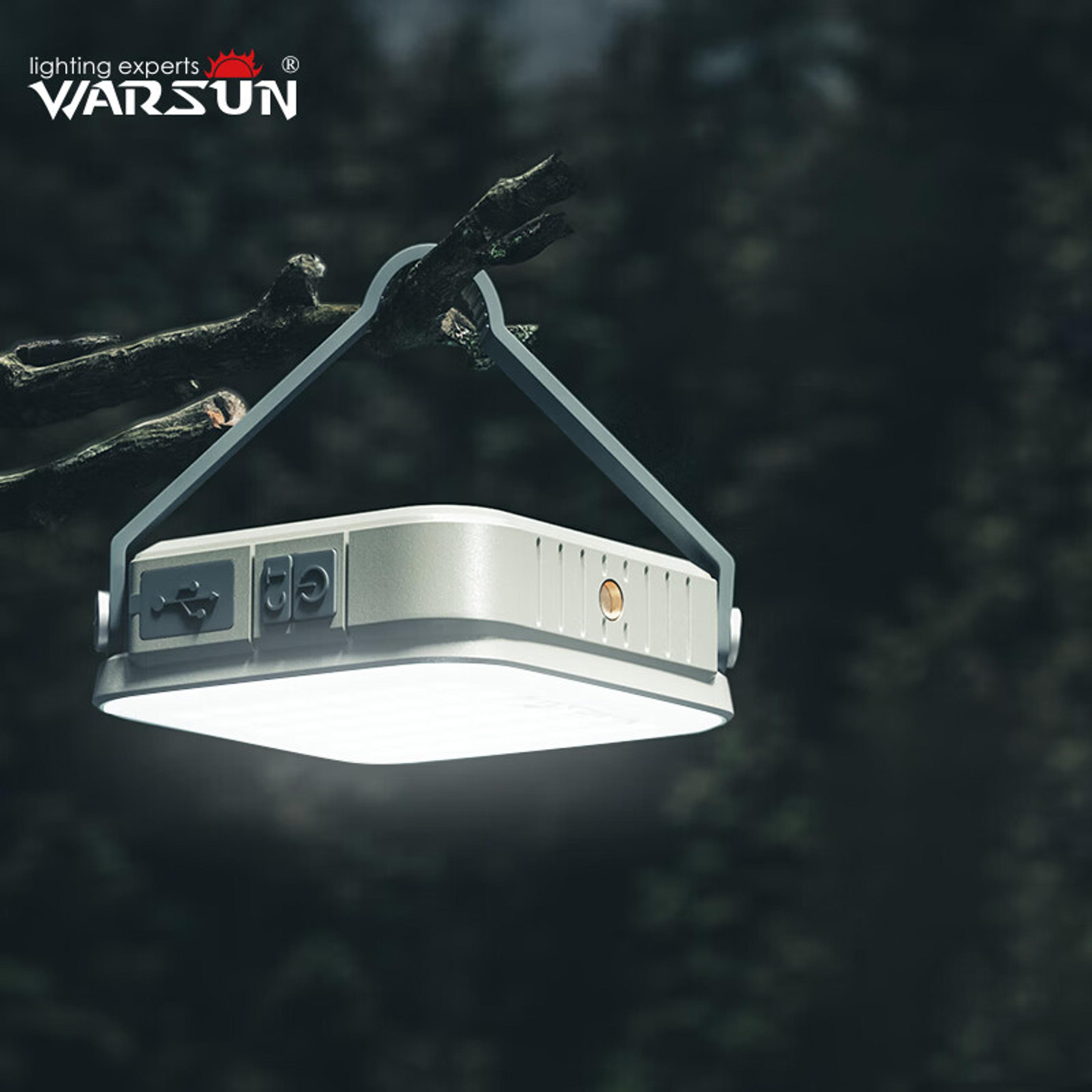 warsun rechargeable camping light portable outdoor hanging work & maintenance light
