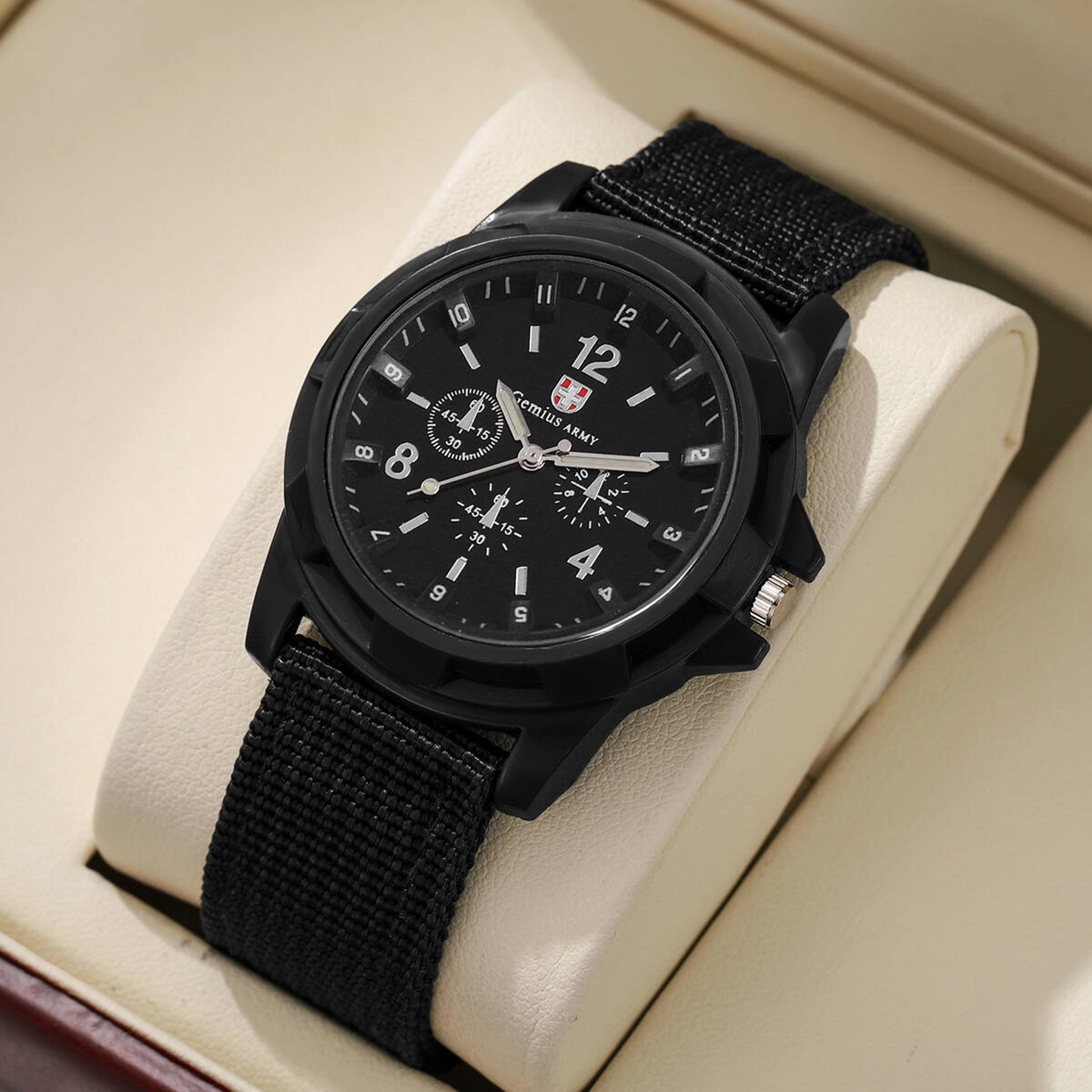 men military sports quartz watch casual nylon band, durable waterproof, relogio masculino for active lifestyles