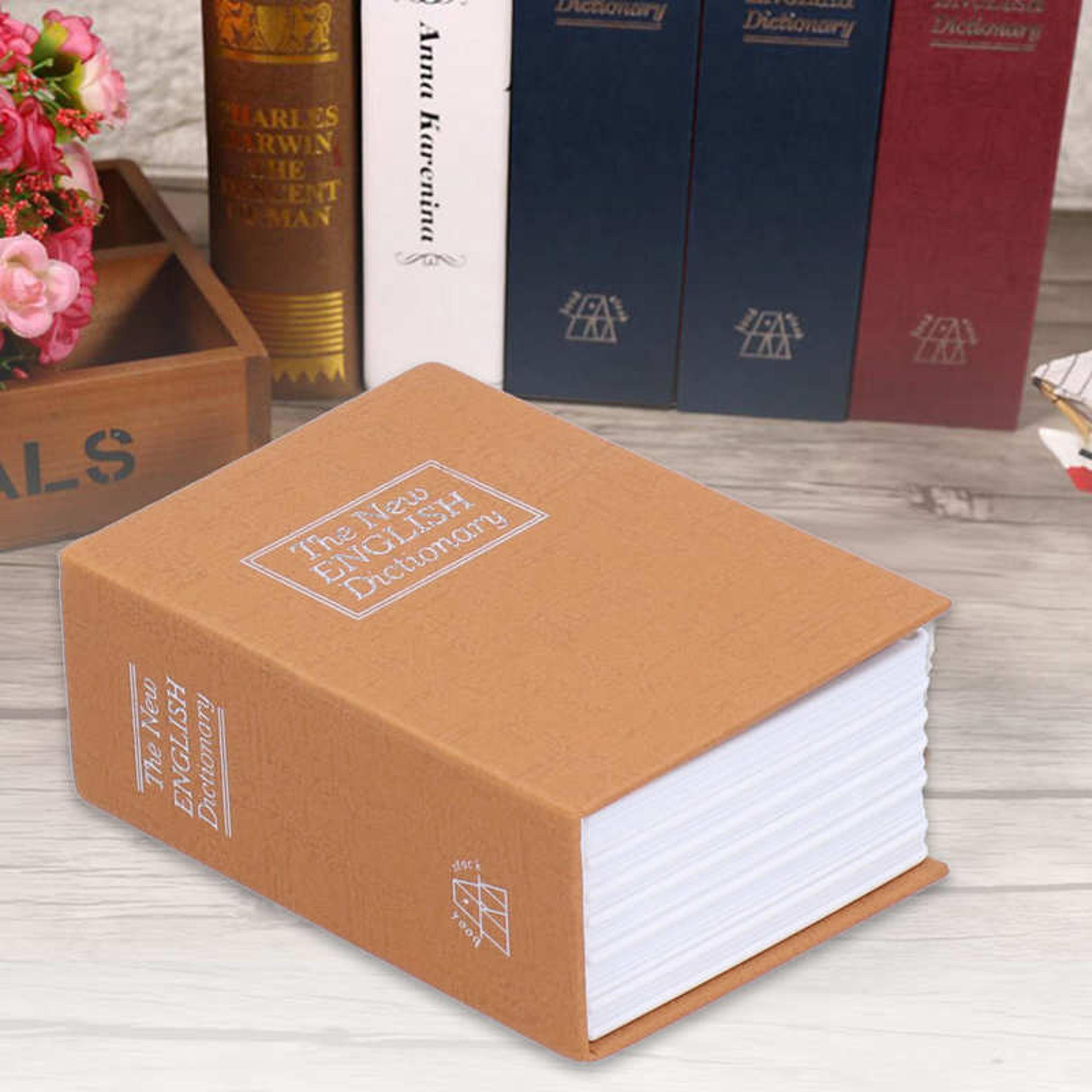 mini book safe box with lock and keys security for money & jewelry