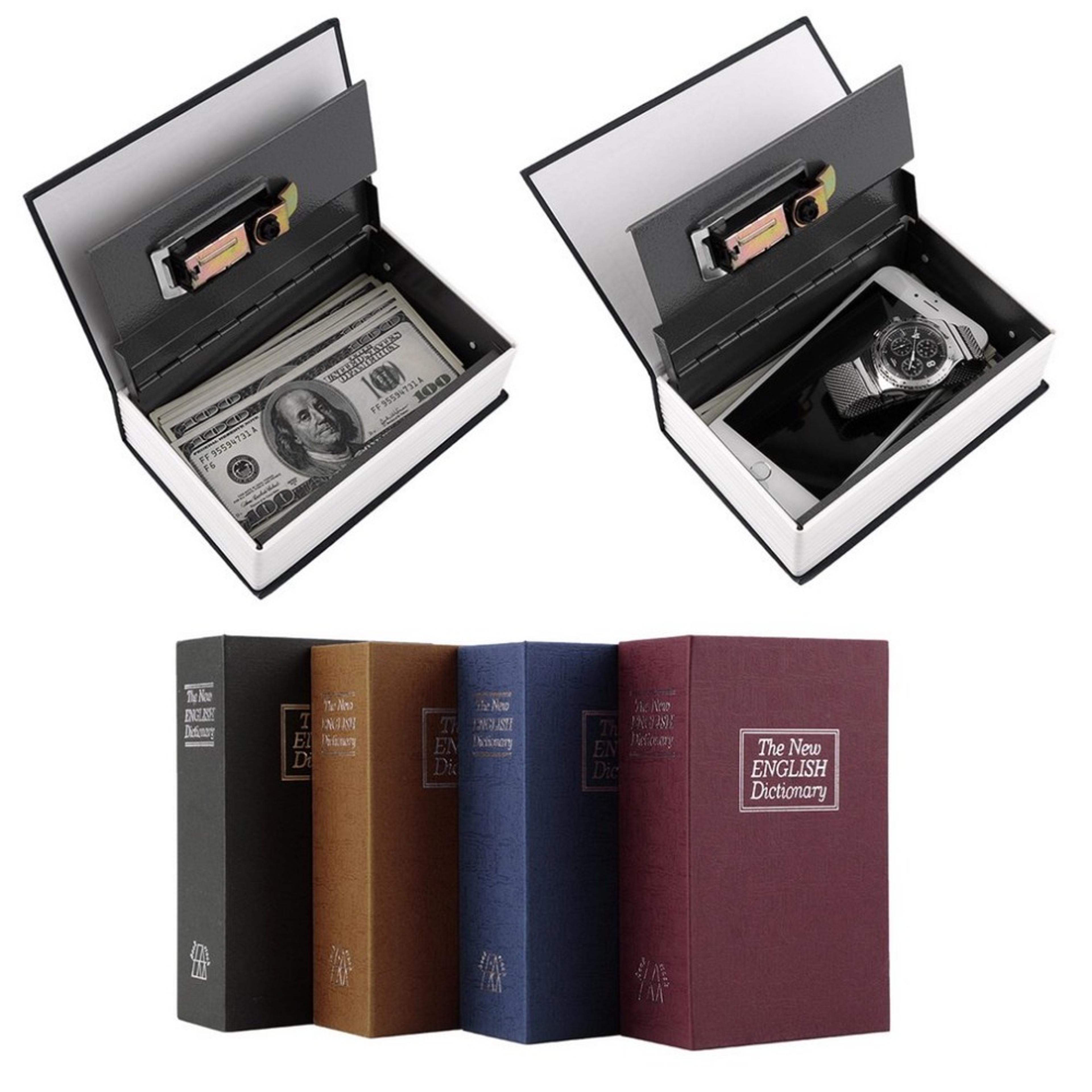 hot dictionary safe box cash money coin storage box secret security safe book lock for money, jewellery, and keys