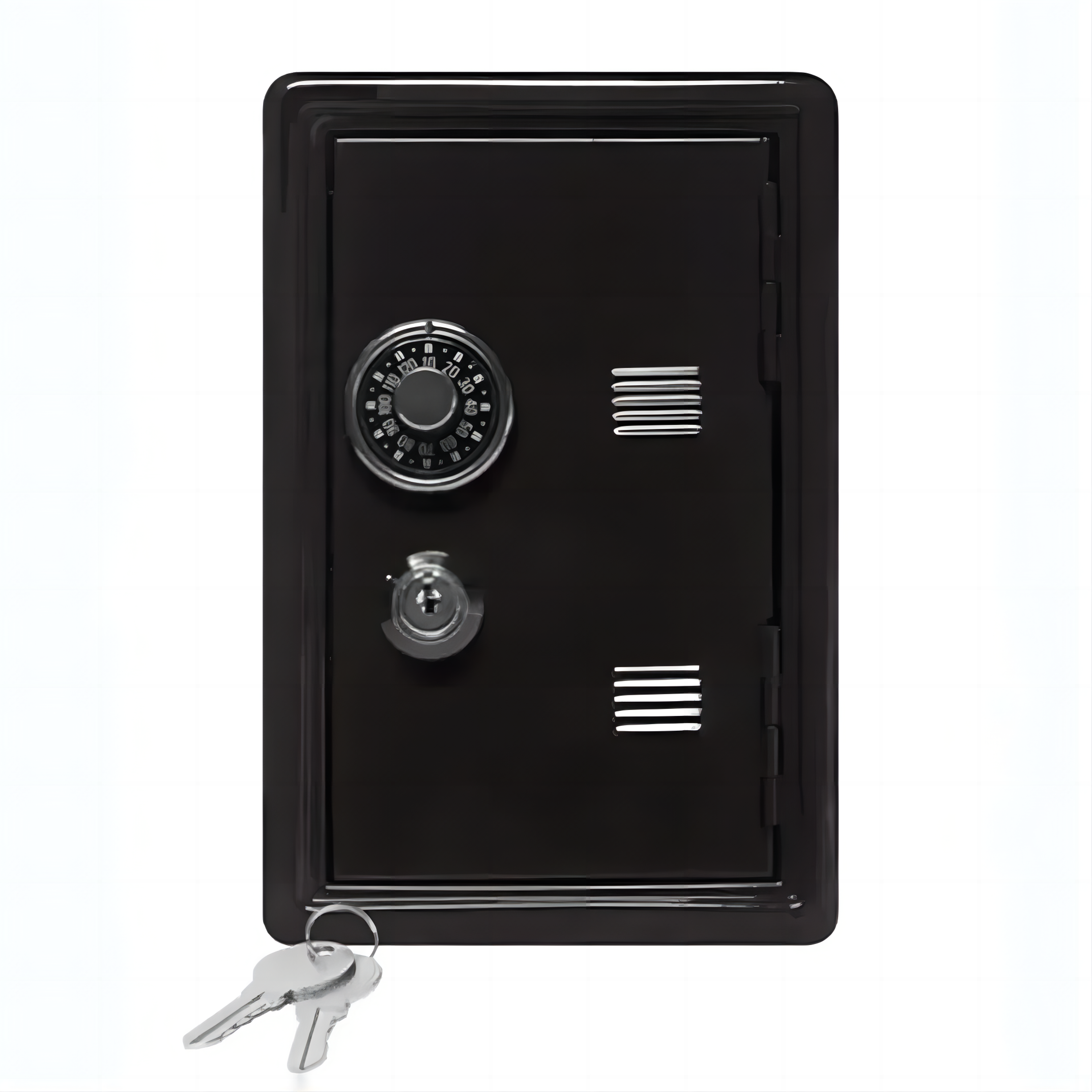 mini metal safe for household & car vertical piggy bank & key insurance cabinet