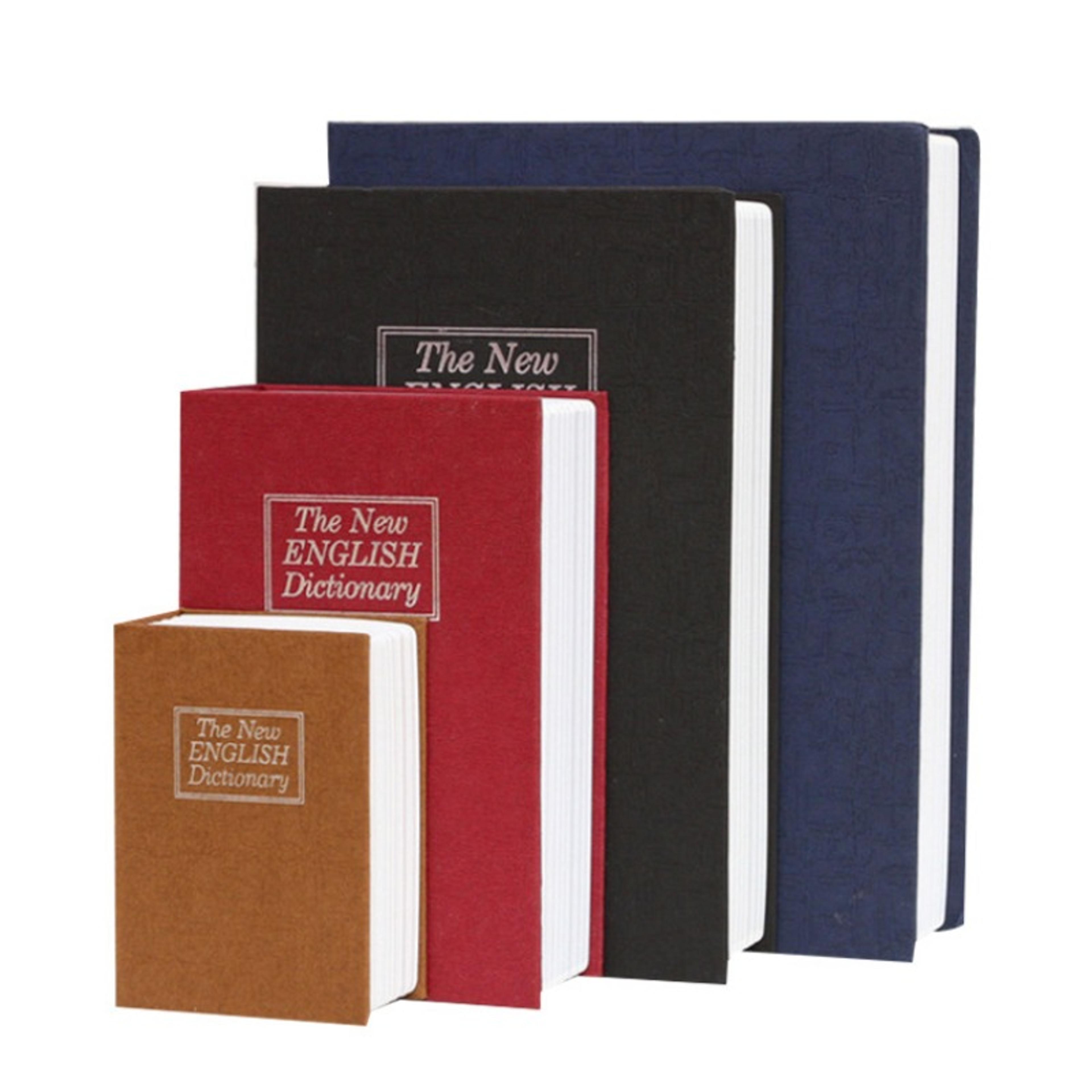 dictionary book safe hidden key and money storage safe box for cash, jewelry, coins, and valuables