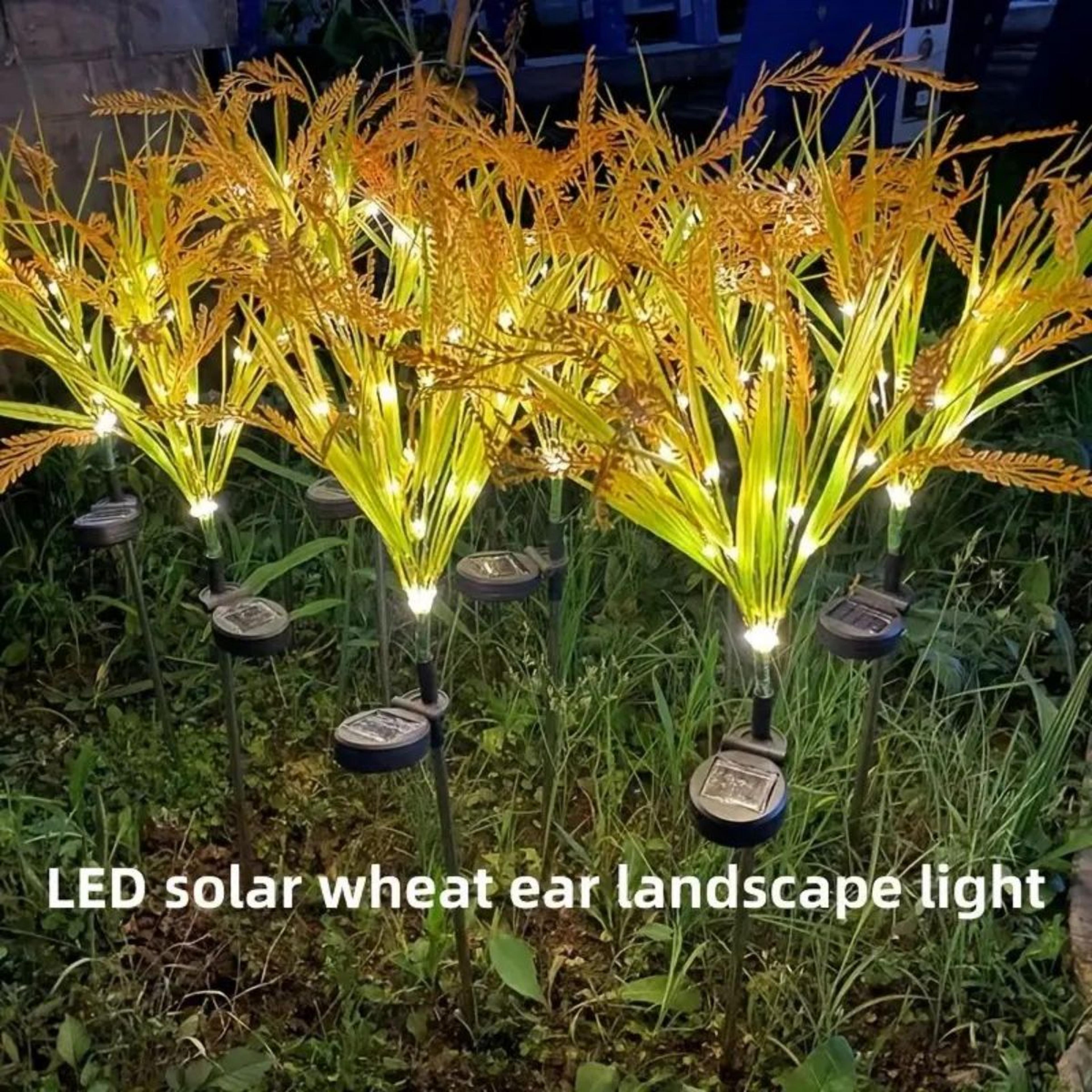 autumn wheat solar pathway lights outdoor garden led waterproof dusk to dawn lighting