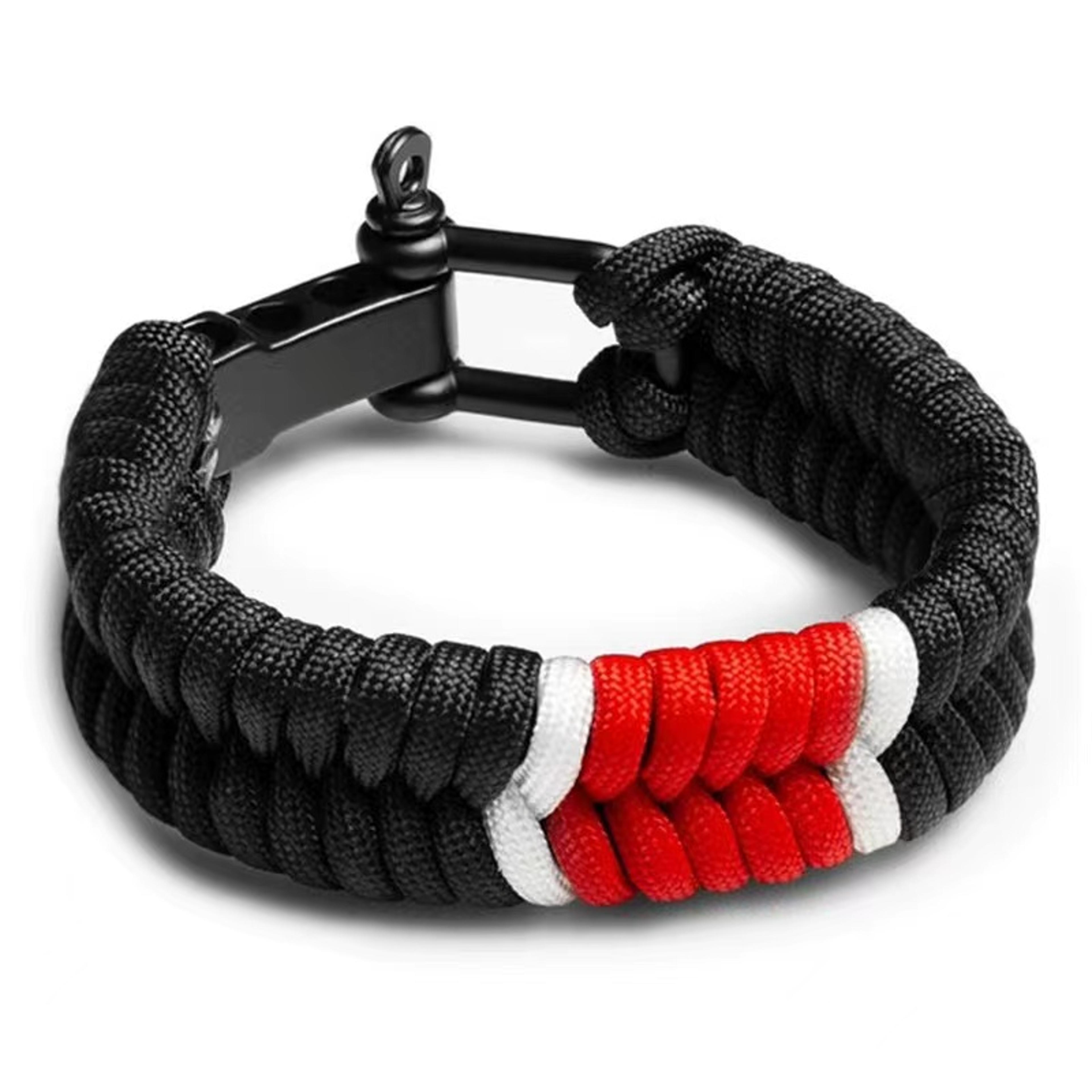 adjustable paracord bracelet for men & women fashionable survival wristband with core rope & metal buckle for outdoor