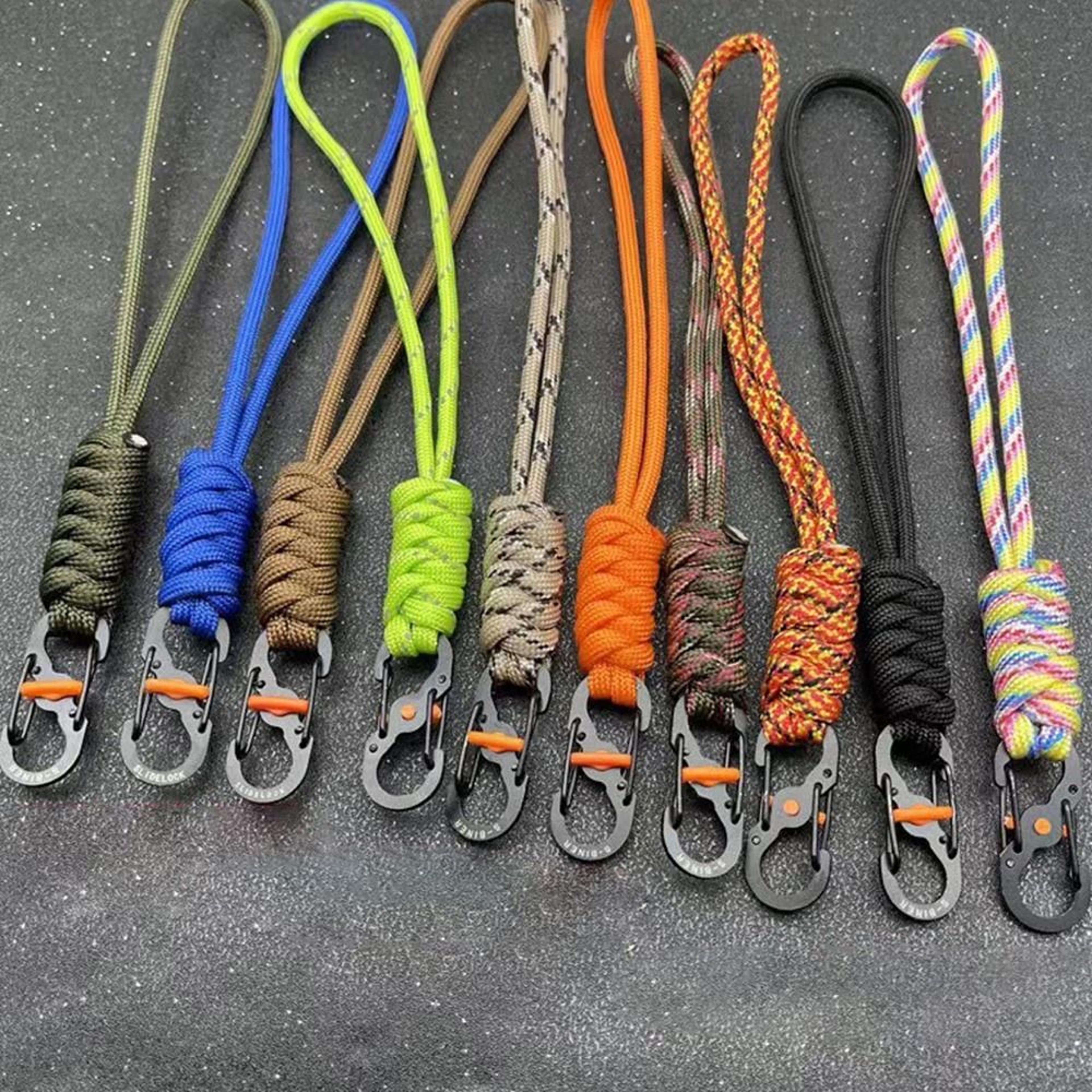handmade snake knot paracord keychain durable survival rope key chain for outdoor adventures & camping gifts