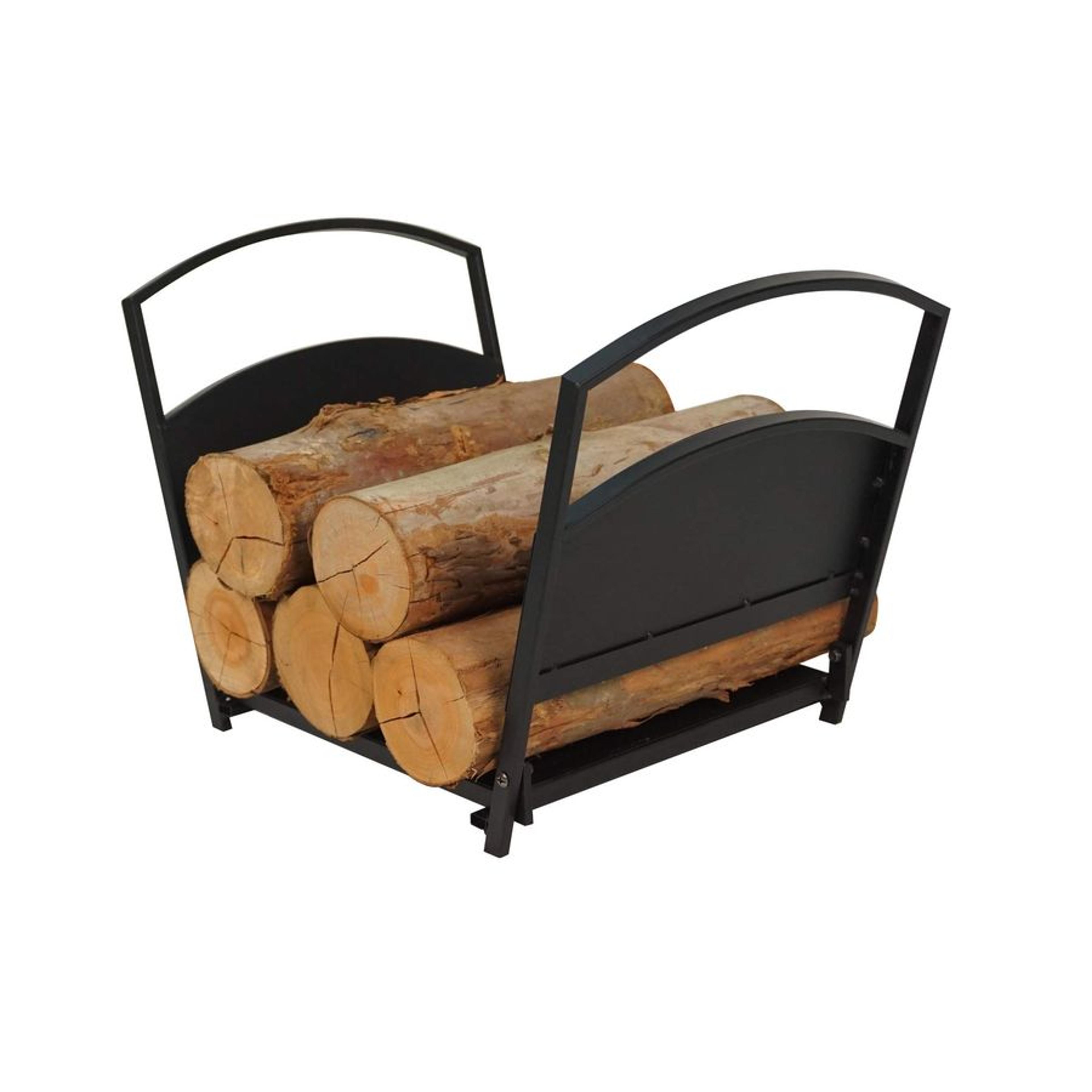 heavy duty steel fireplace log holder folding firewood rack for indoor & outdoor storage