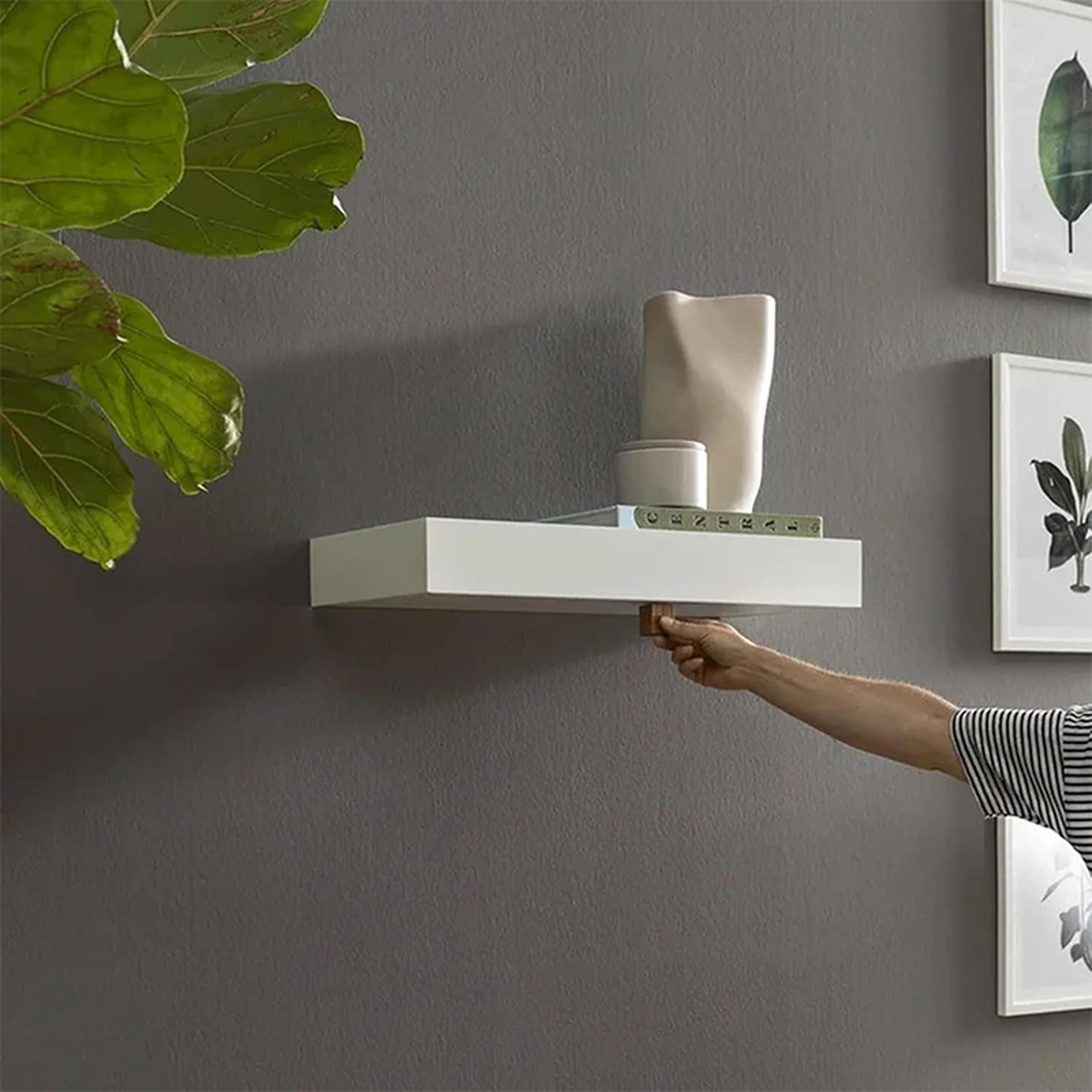 magicflap hidden compartment floating shelf minimalist wall storage