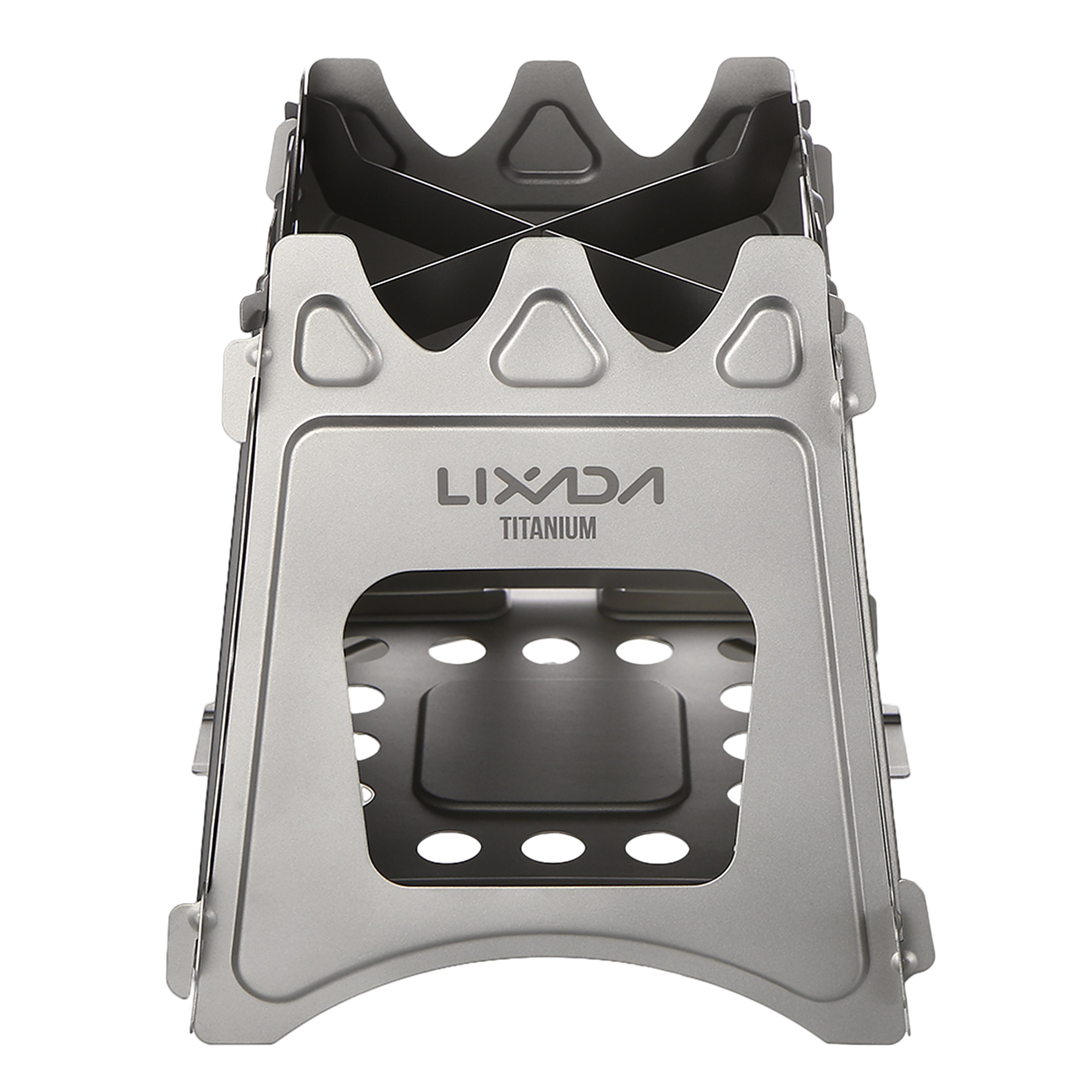 titanium portable wood stove folding backpacking camping stove