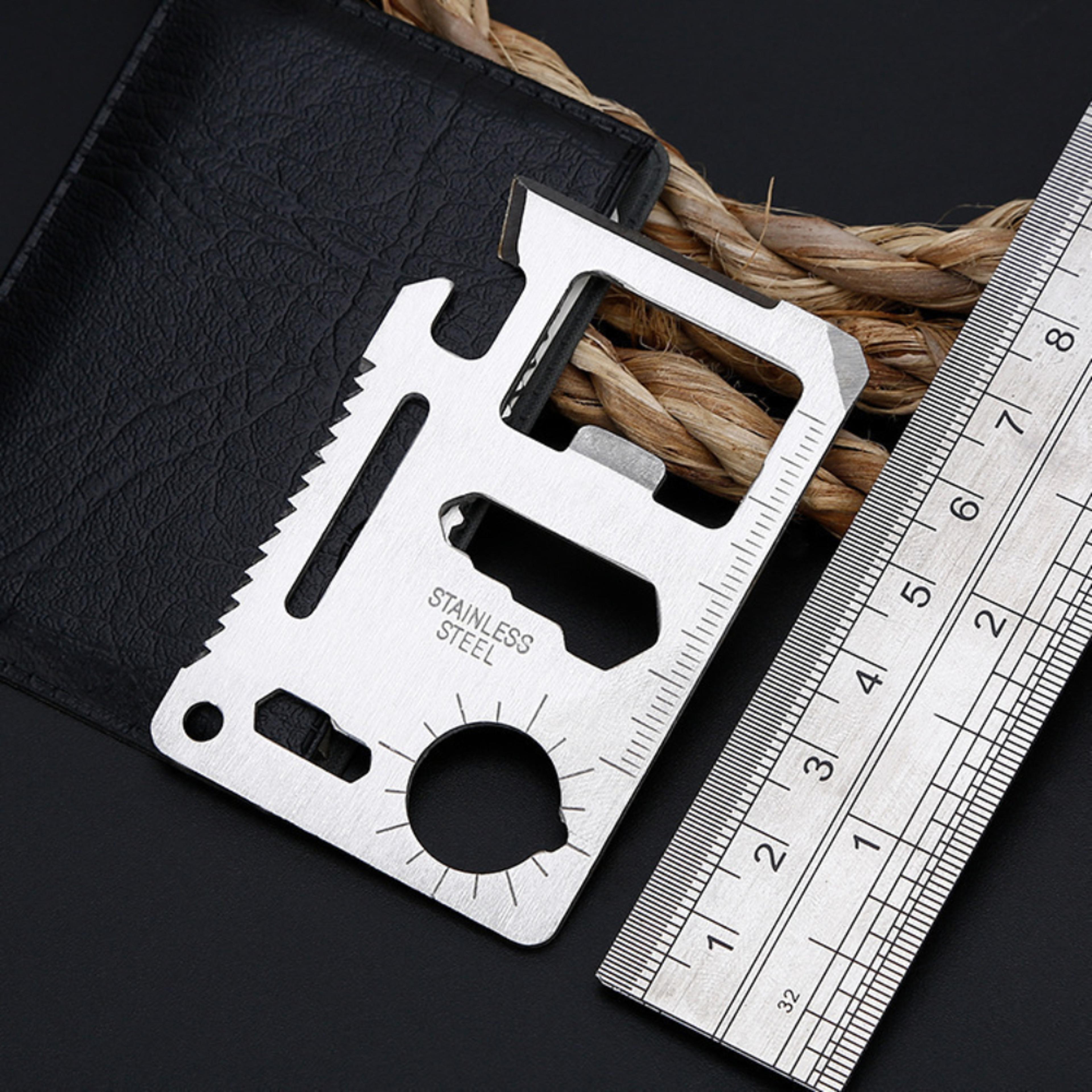 ultra slim credit card knife edc survival tool with bottle opener