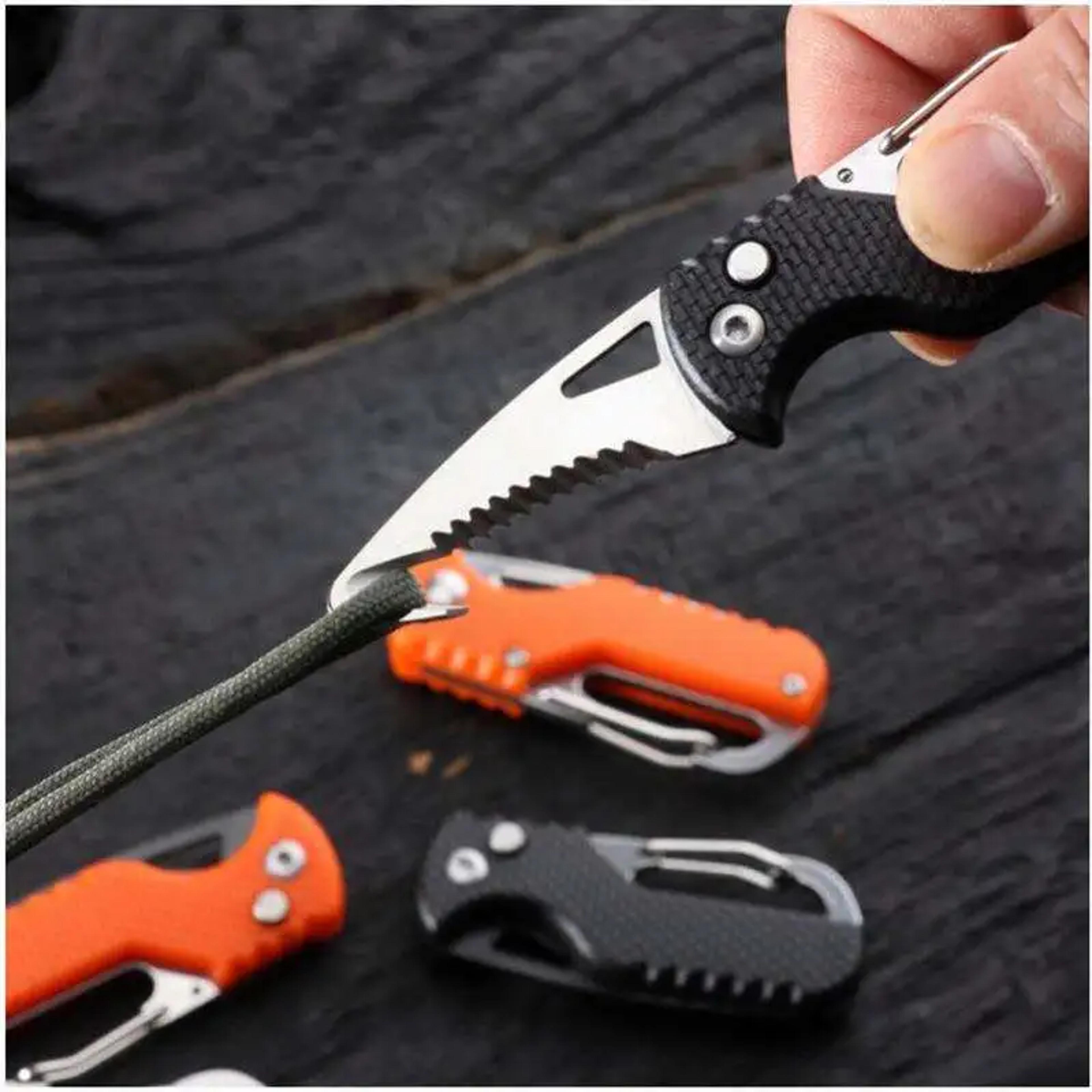 portable folding knife keychain box cutter compact edc utility knife for camping and everyday use