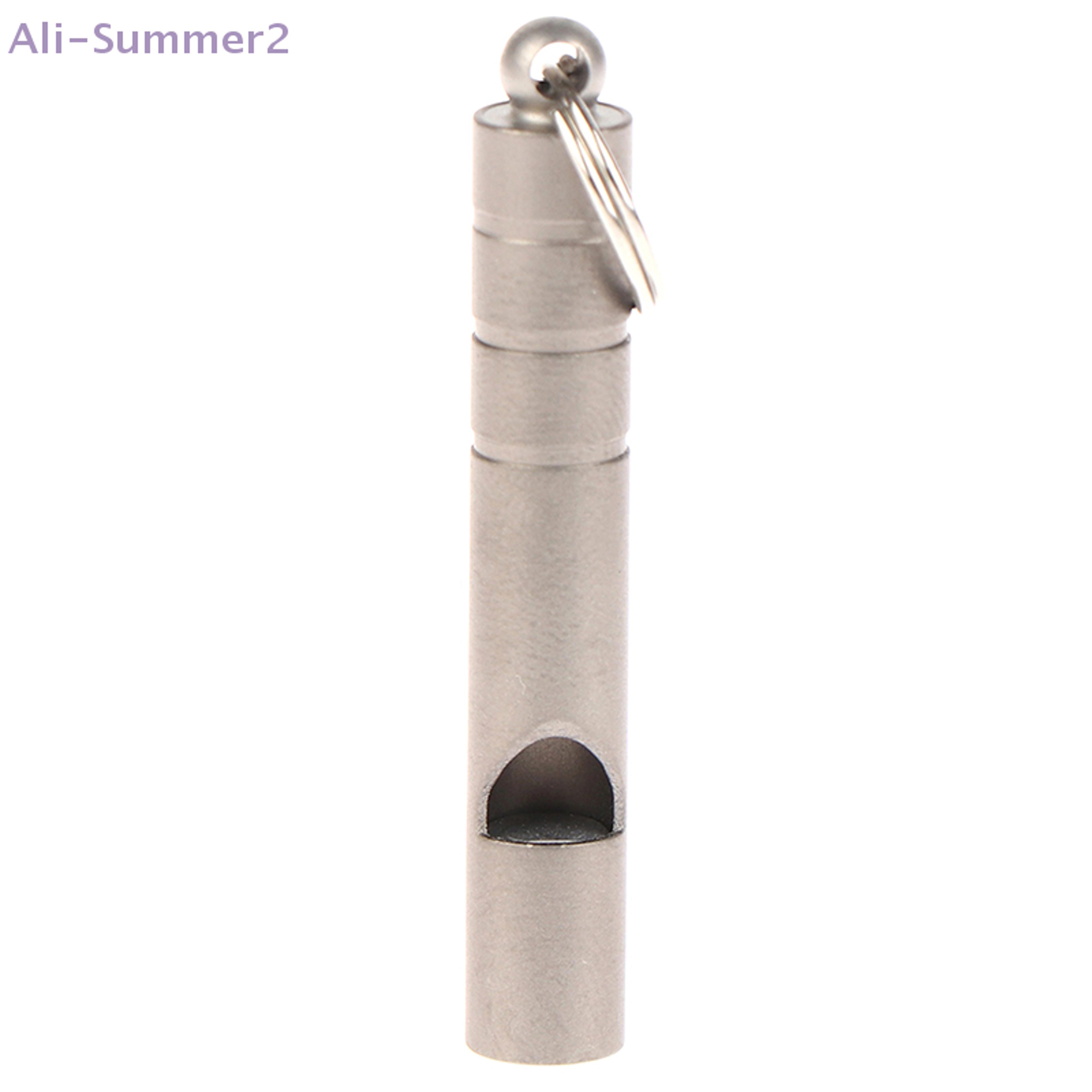 high decibel titanium emergency whistle keychain for hiking, camping & survival