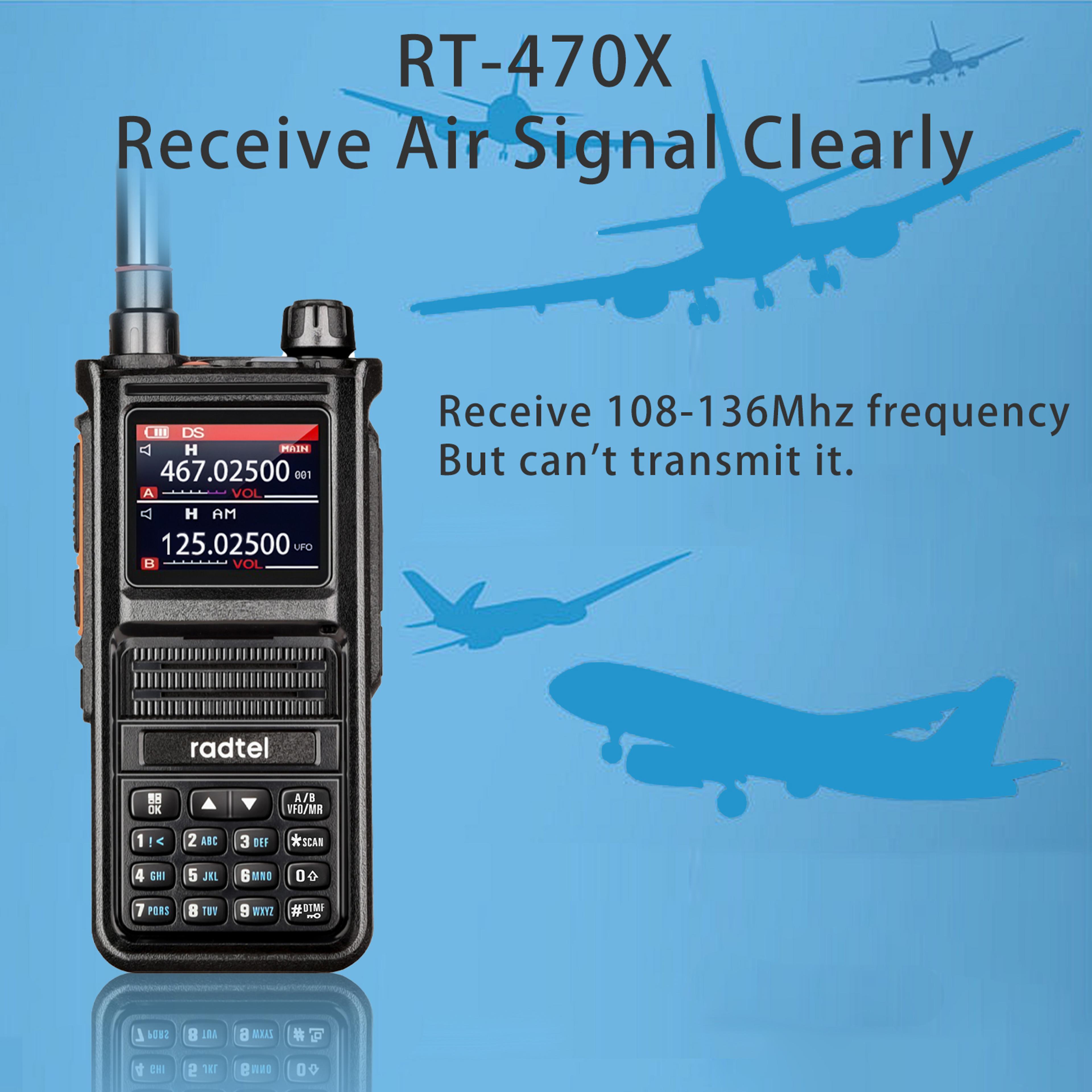 premium bluetooth ham radio walkie talkie radtel rt plus channel air band transceiver
