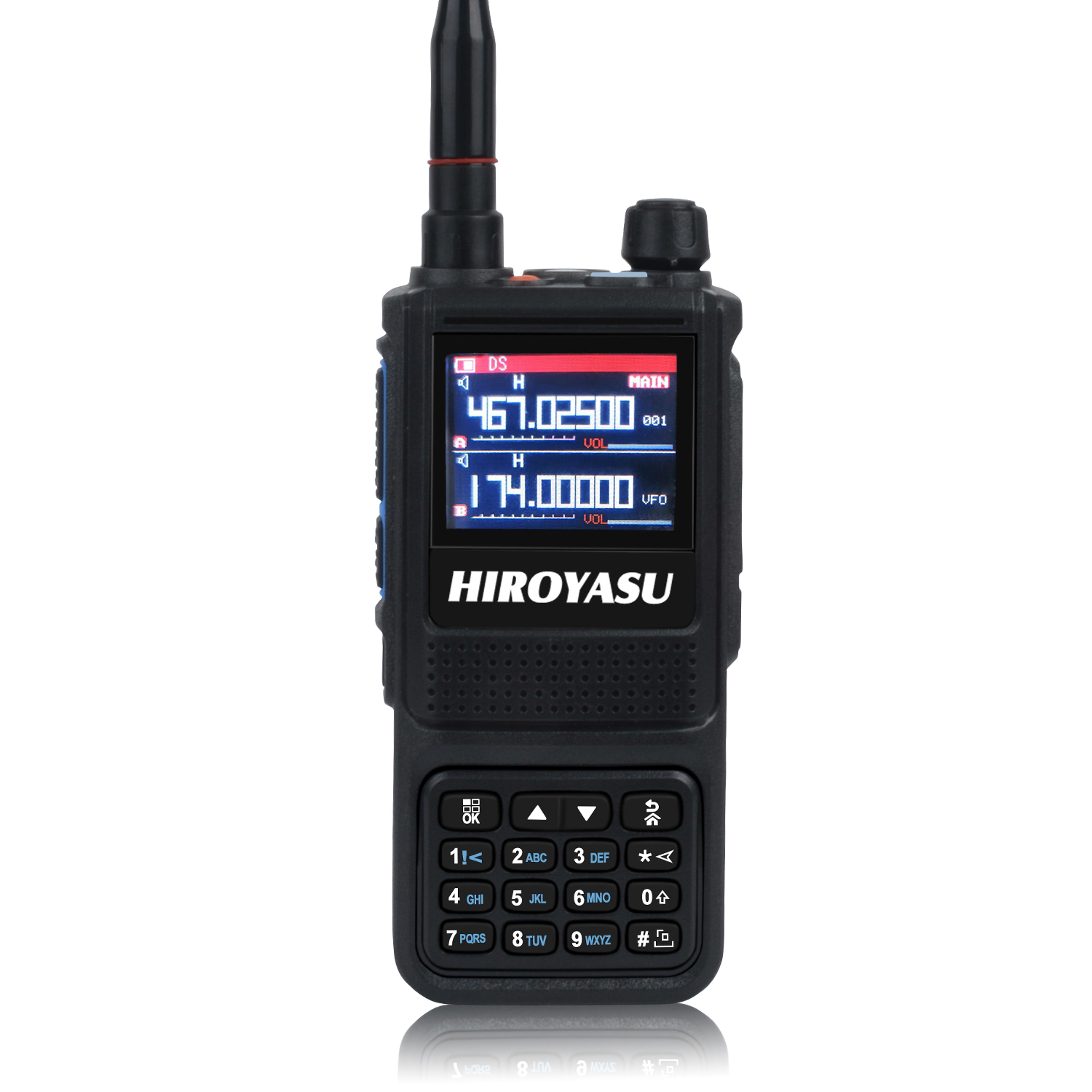 hiroyasu hi portable vhf uhf two way radio & air band radio scanner with channels