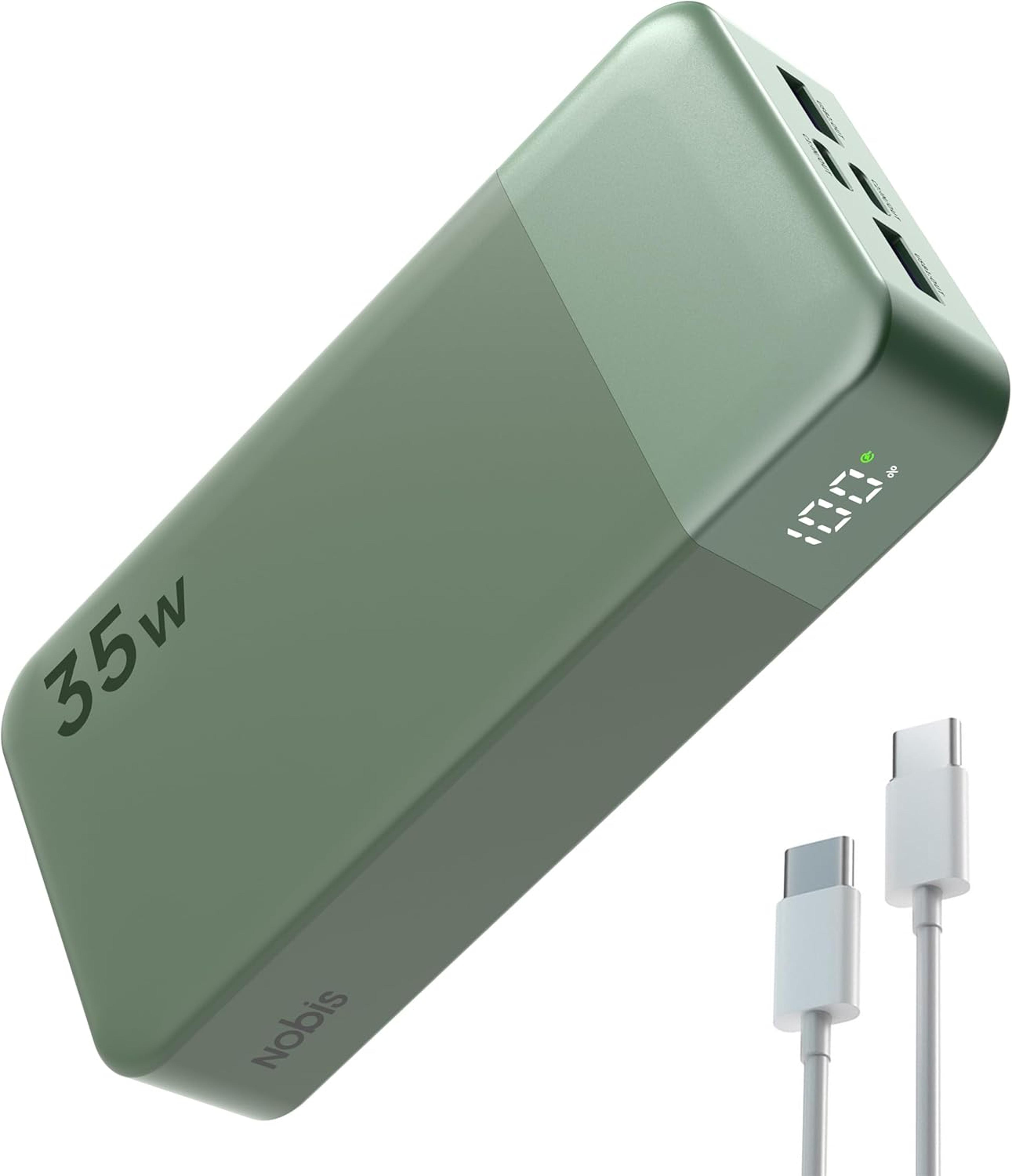 nobis portable charger with fast charging power bank