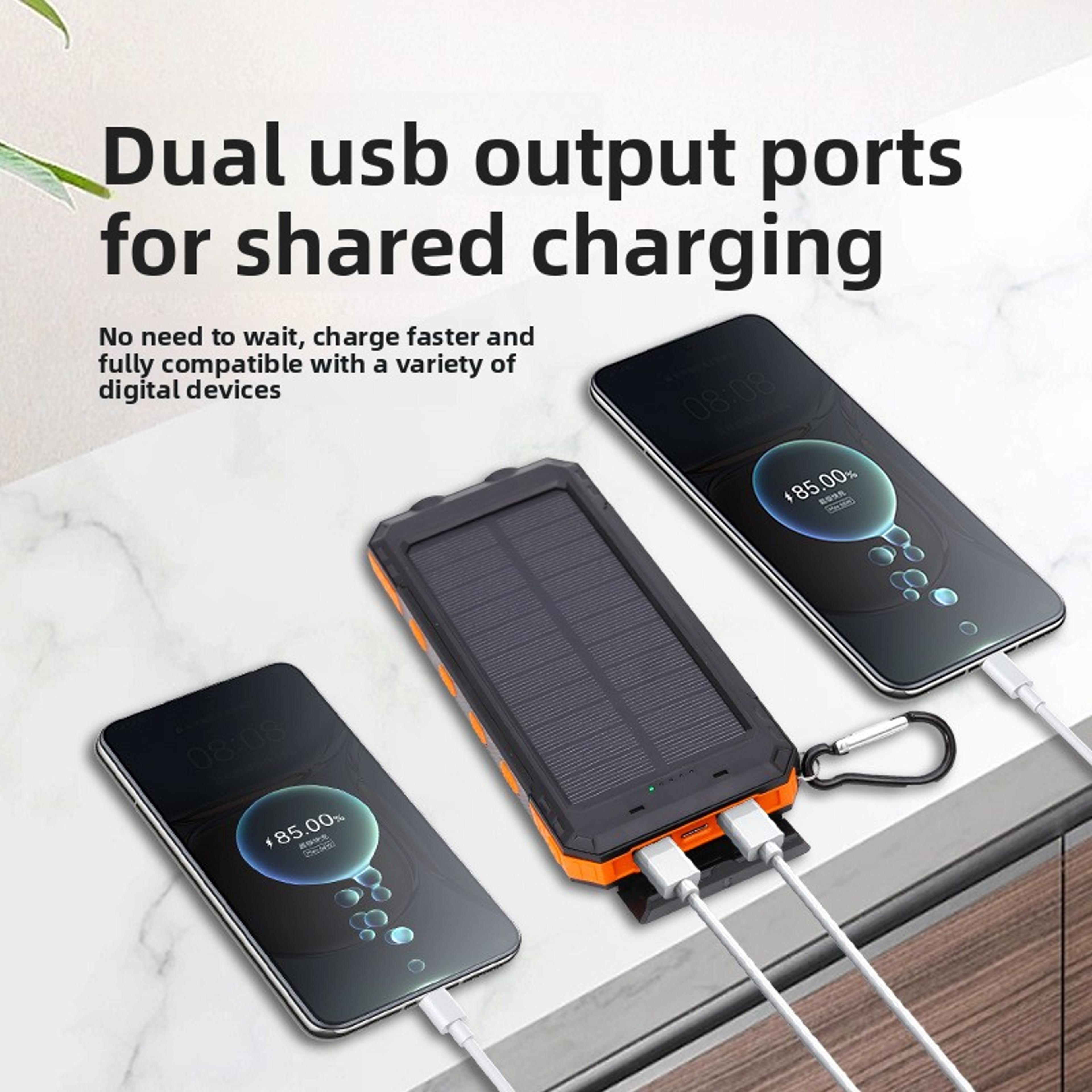 ultra high capacity solar power bank with fast charging & waterproof design