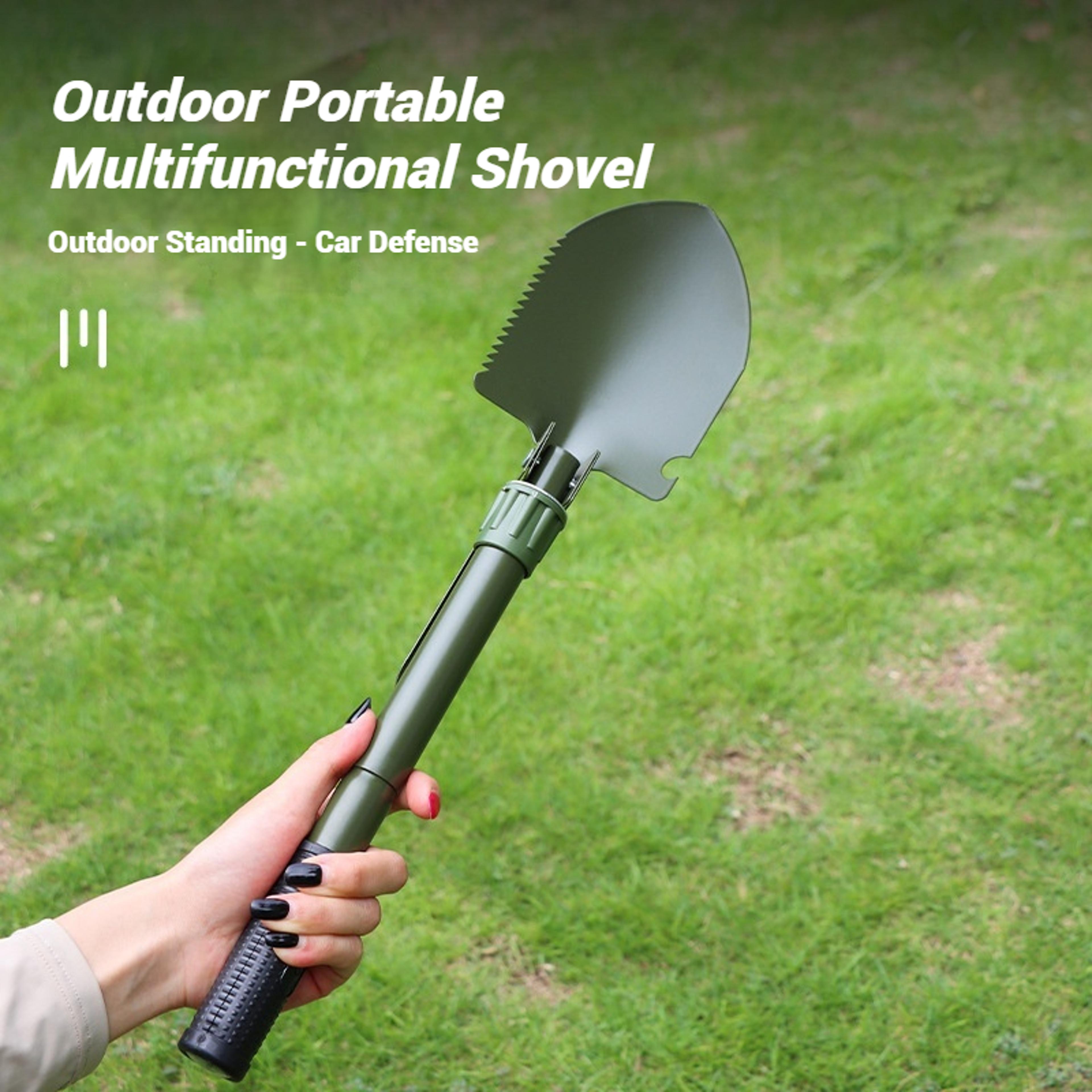 compact foldable camping shovel multifunctional hiking tool for outdoor adventures