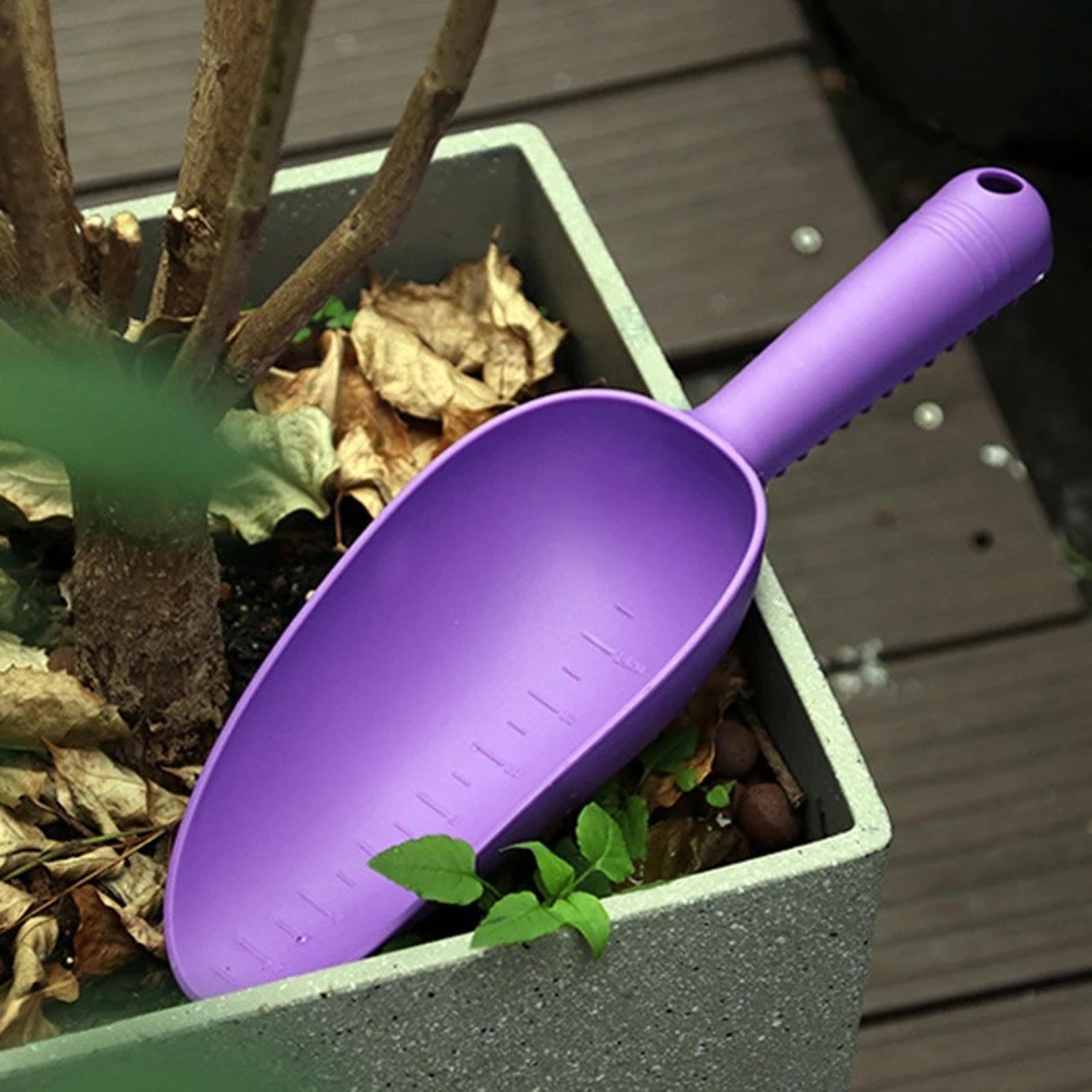 heavy duty multifunction gardening shovel & garden hand trowel planting tool for soil, sand & pet food